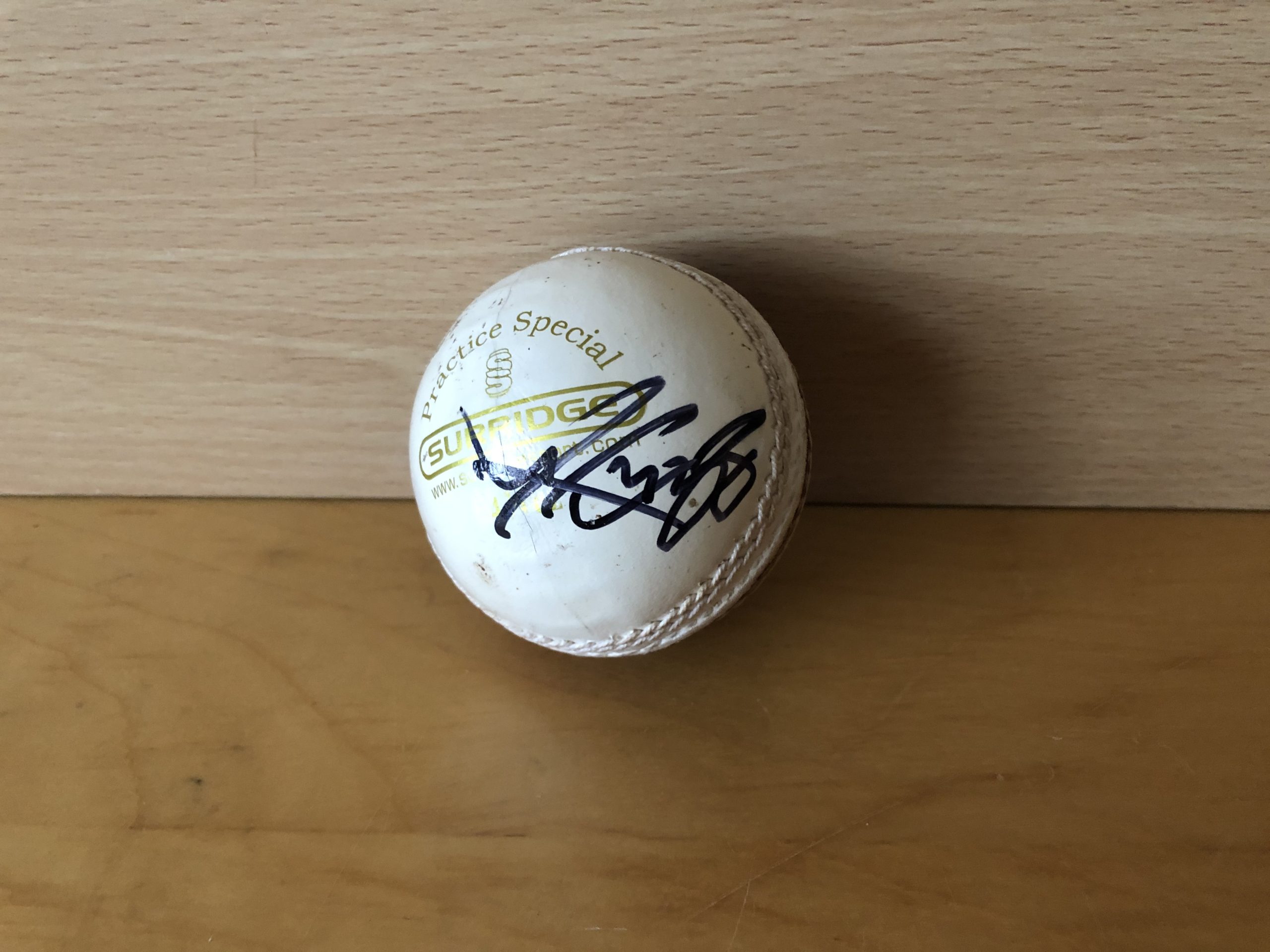 Unknown Signature on Cricket Ball