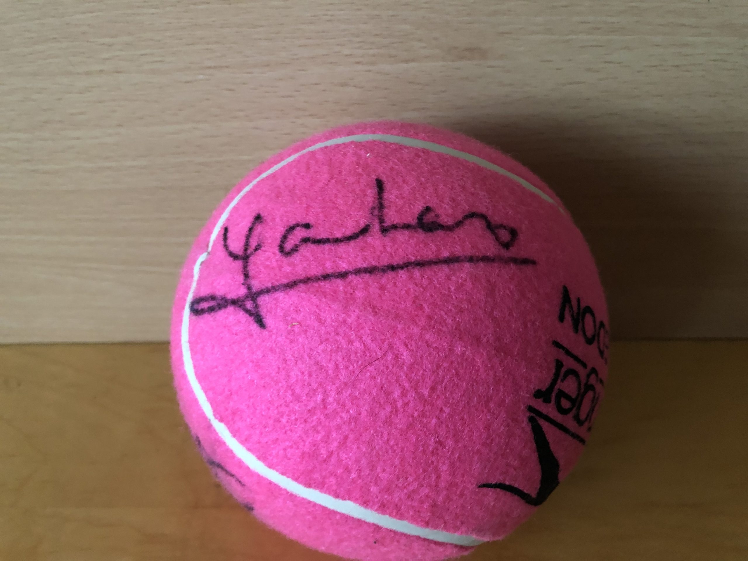 Unknown Signature on Large Tennis Ball