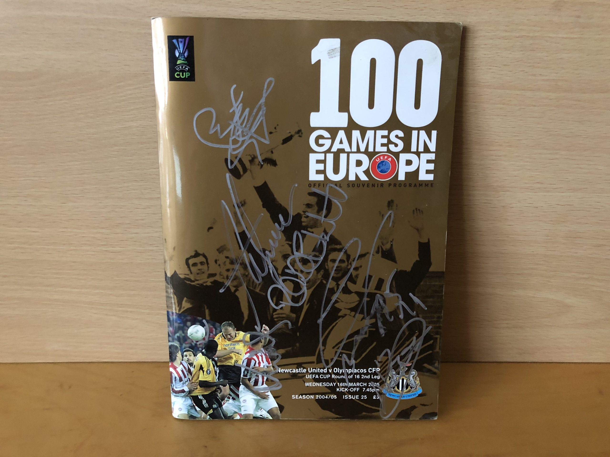 Unknown Multiple Signatures on Football Programme