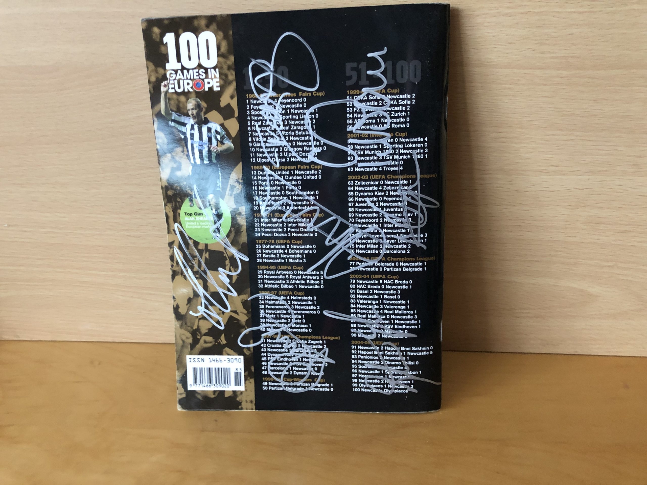 Unknown Multiple Signatures on Football Programme