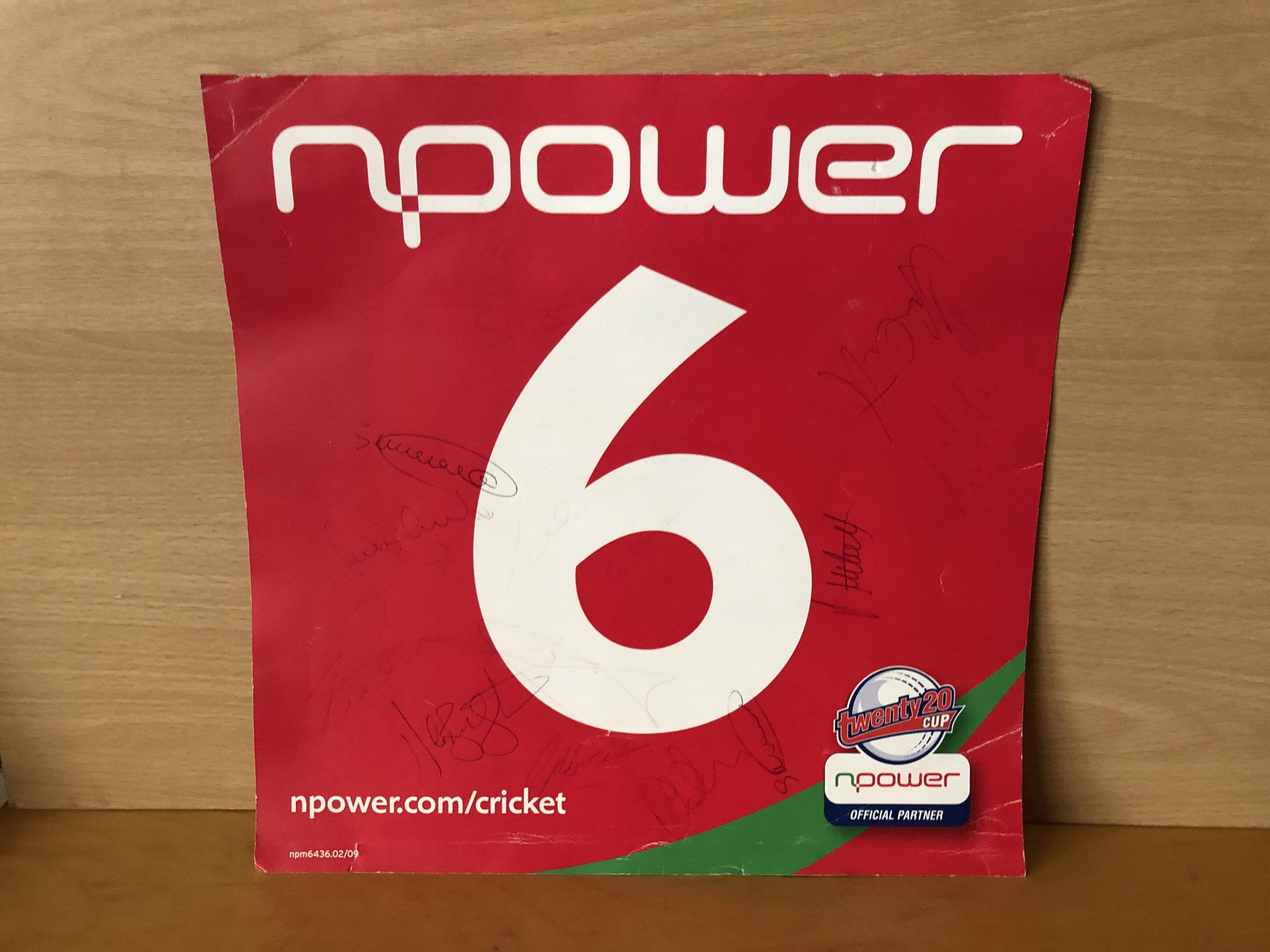 Unknown Multiple Durham Cricketers Signatures