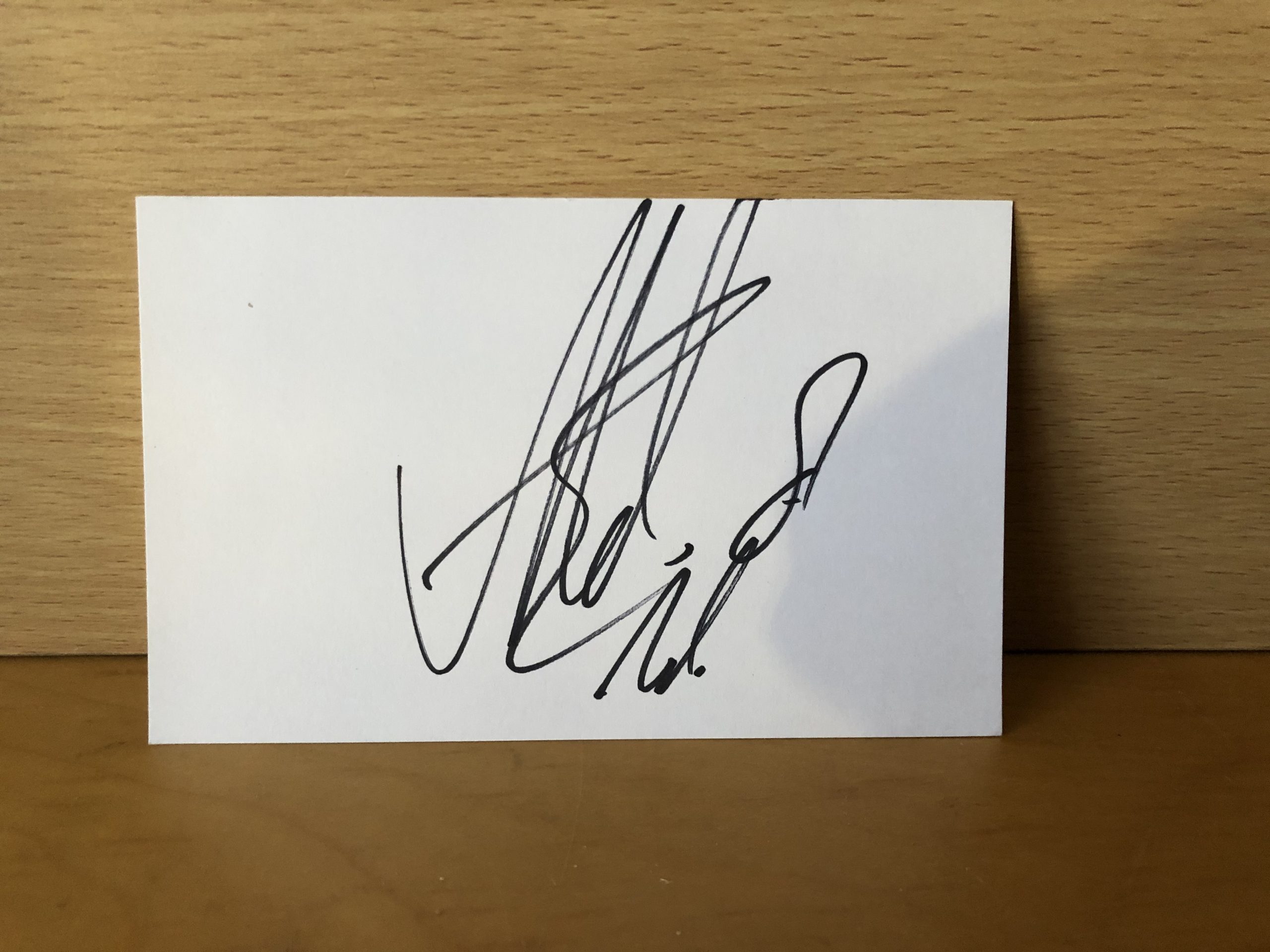 Unknown Signature on White Card