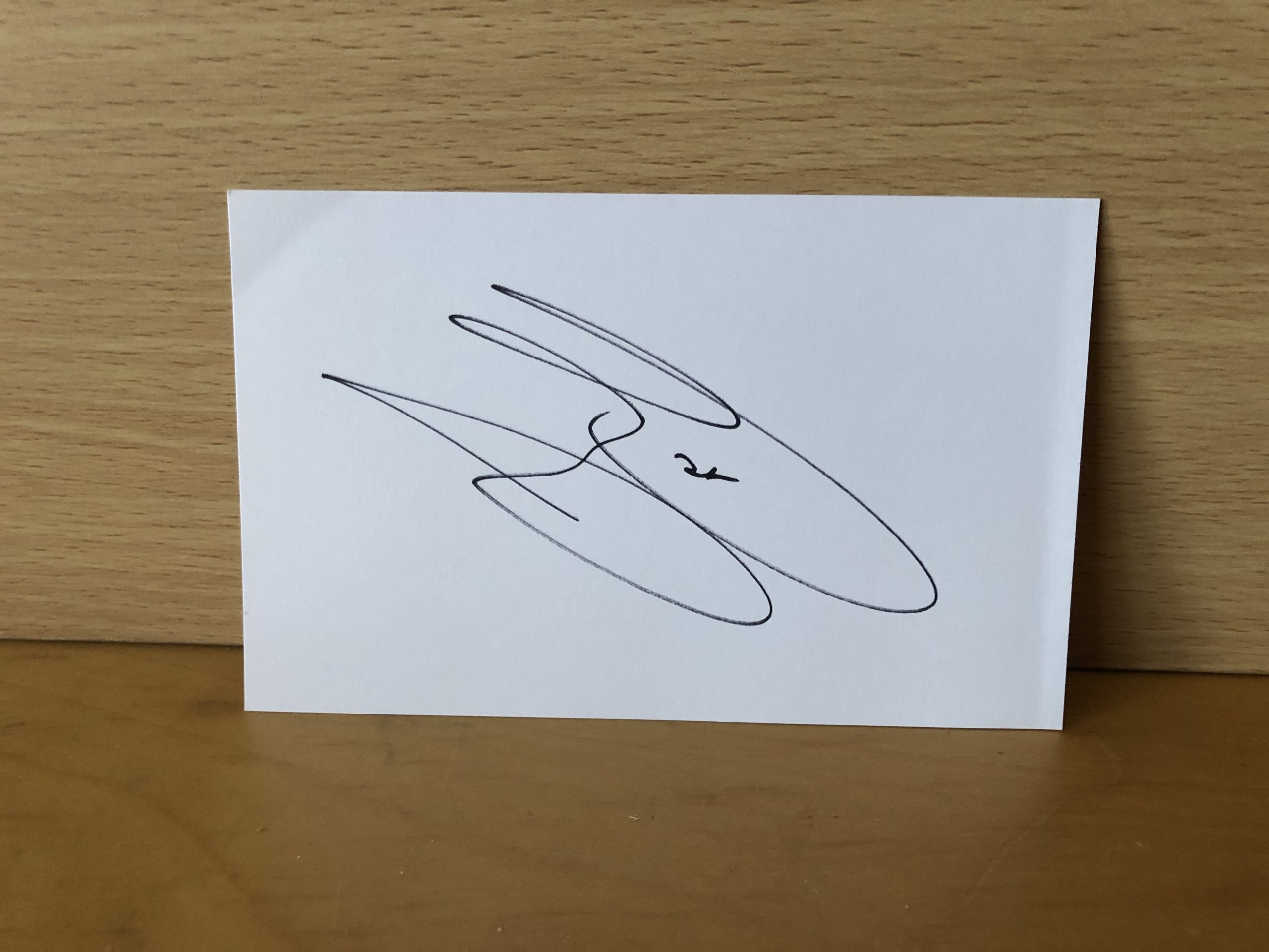 Unknown Signature on White Card