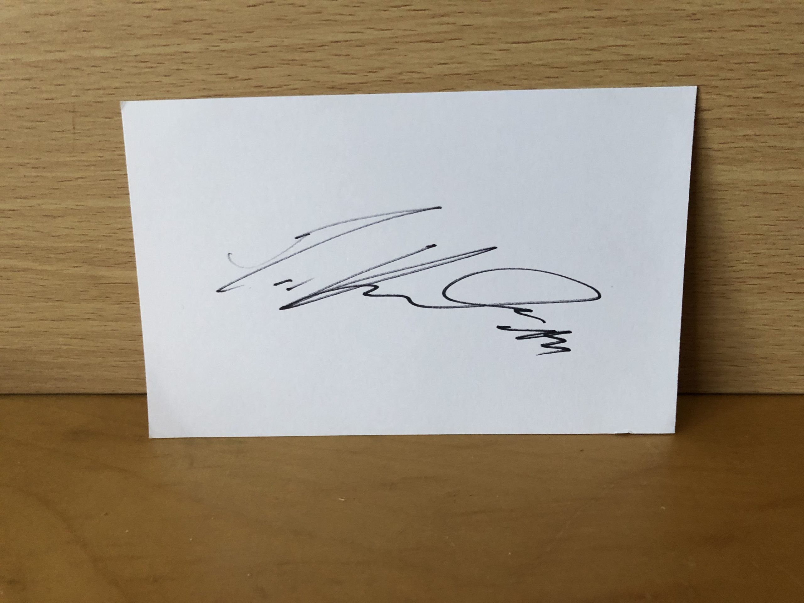 Unknown Signature on White Card