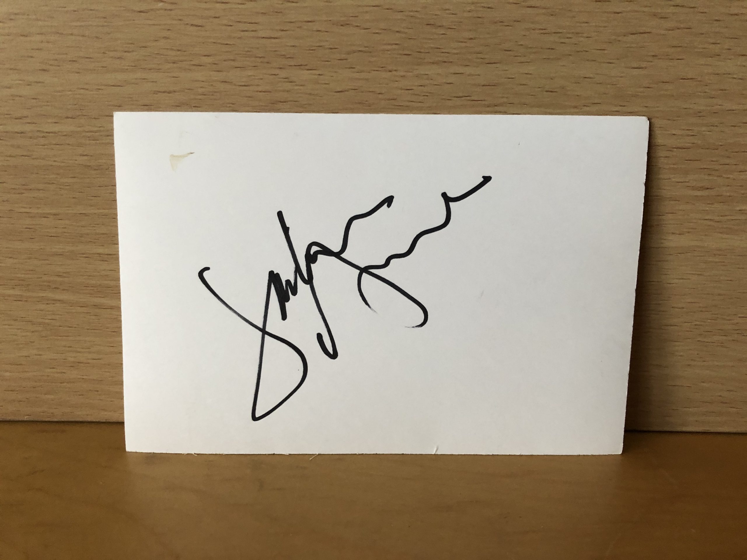 Unknown Signature on White Card