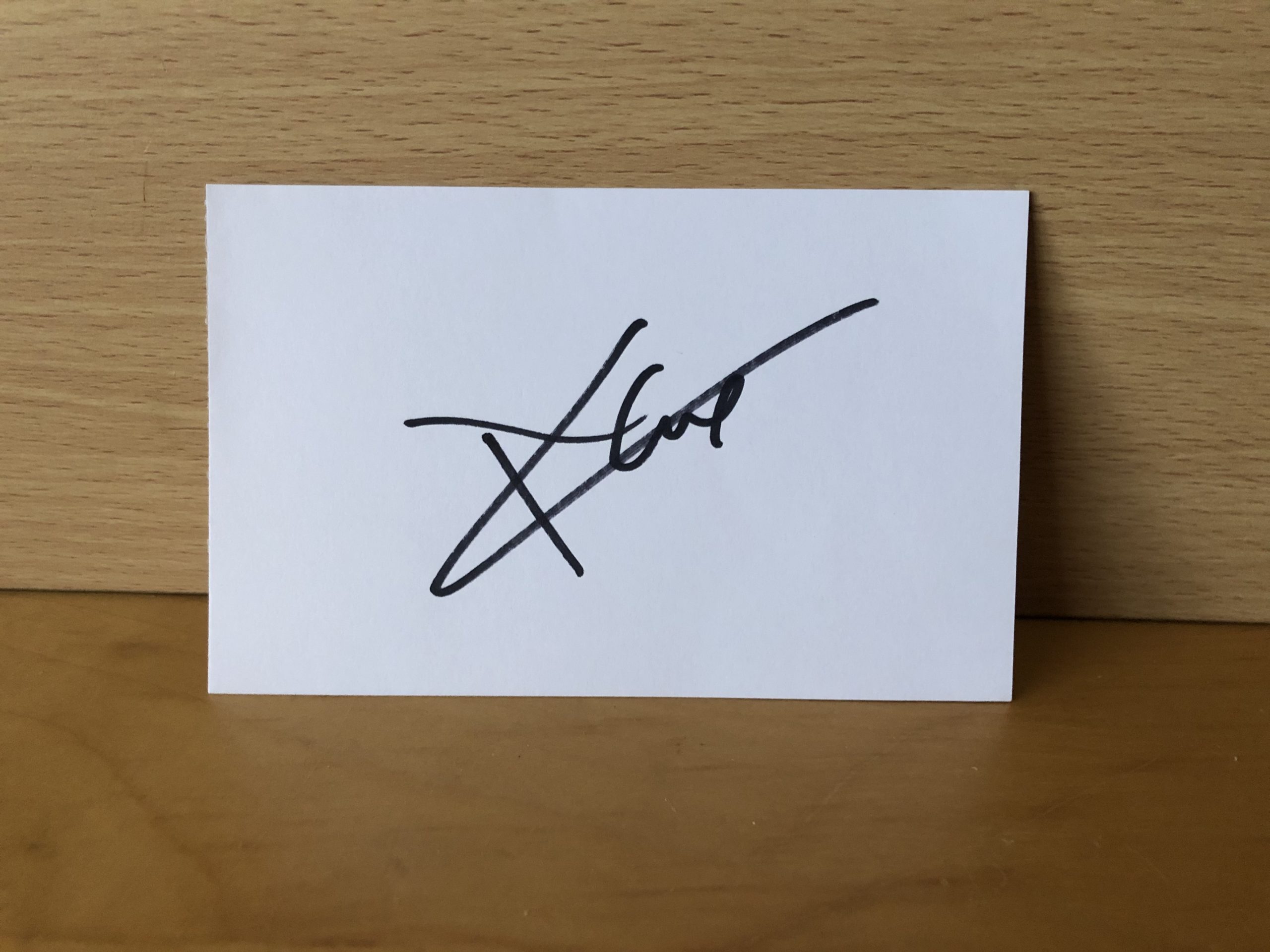 Unknown Signature on White Card
