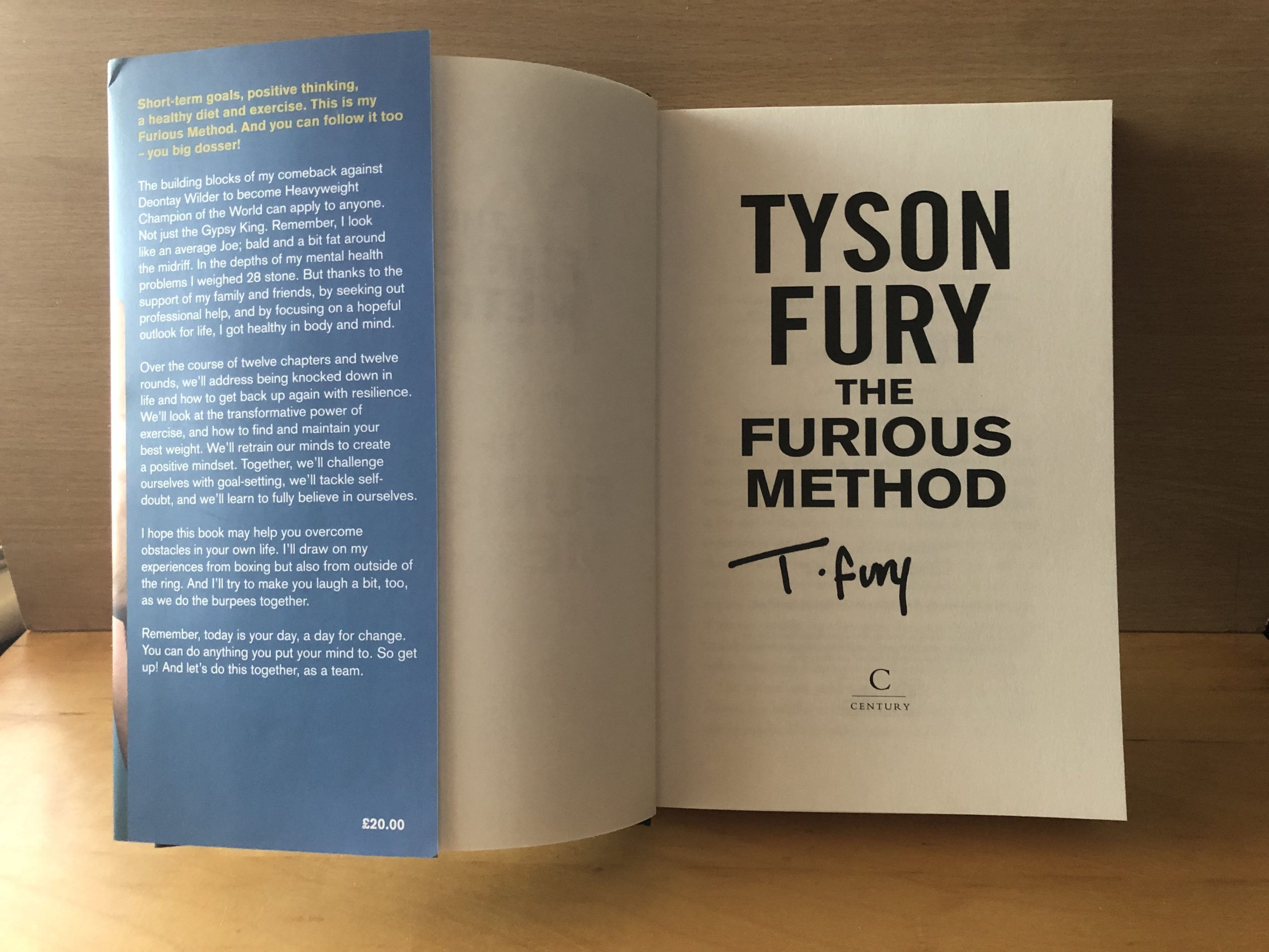 Tyson Fury Signed Book Tyson Fury Signed Book