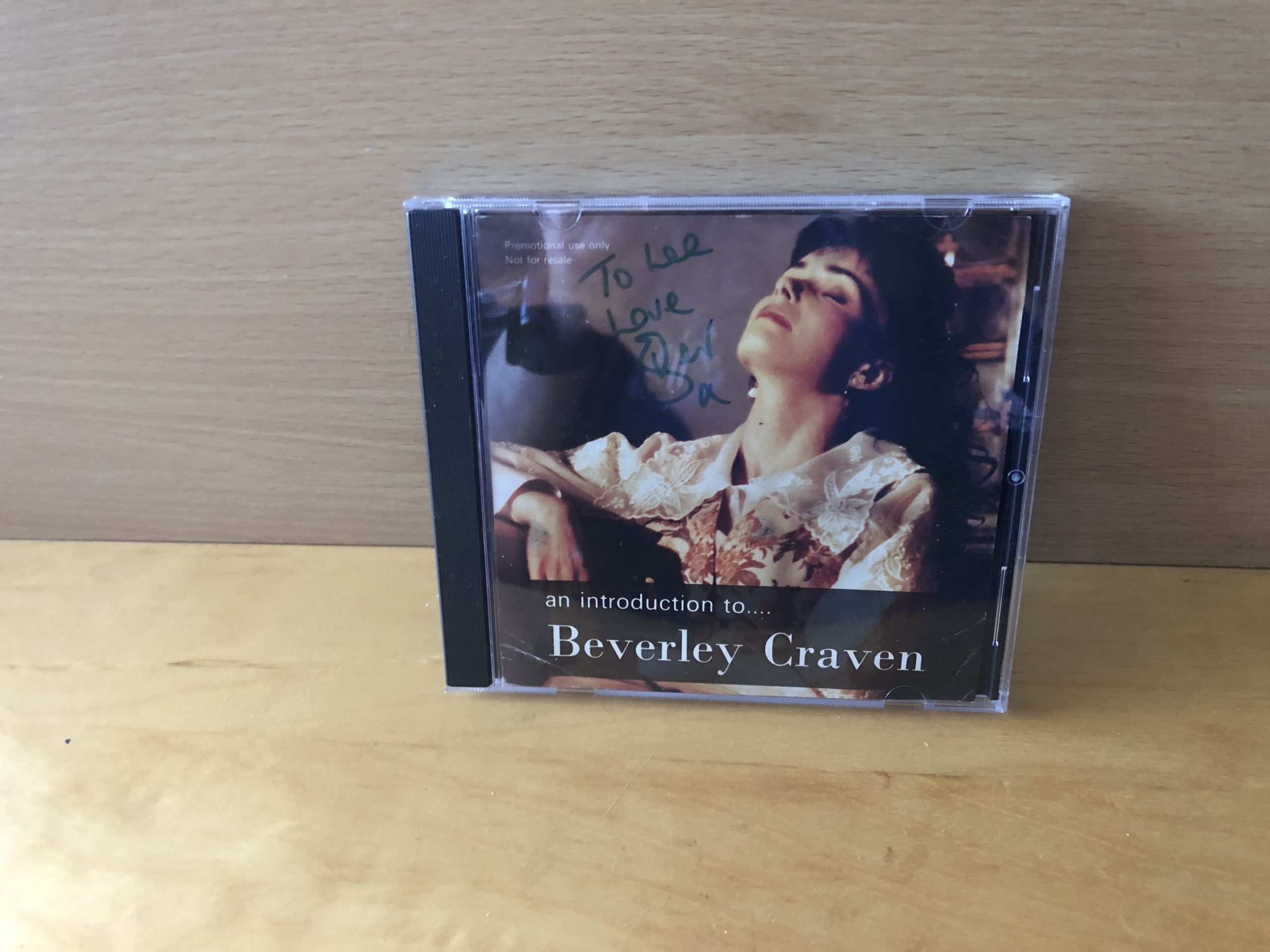 Beverley Craven Signed CD Album Cover Beverley Craven Signed CD Album Cover
