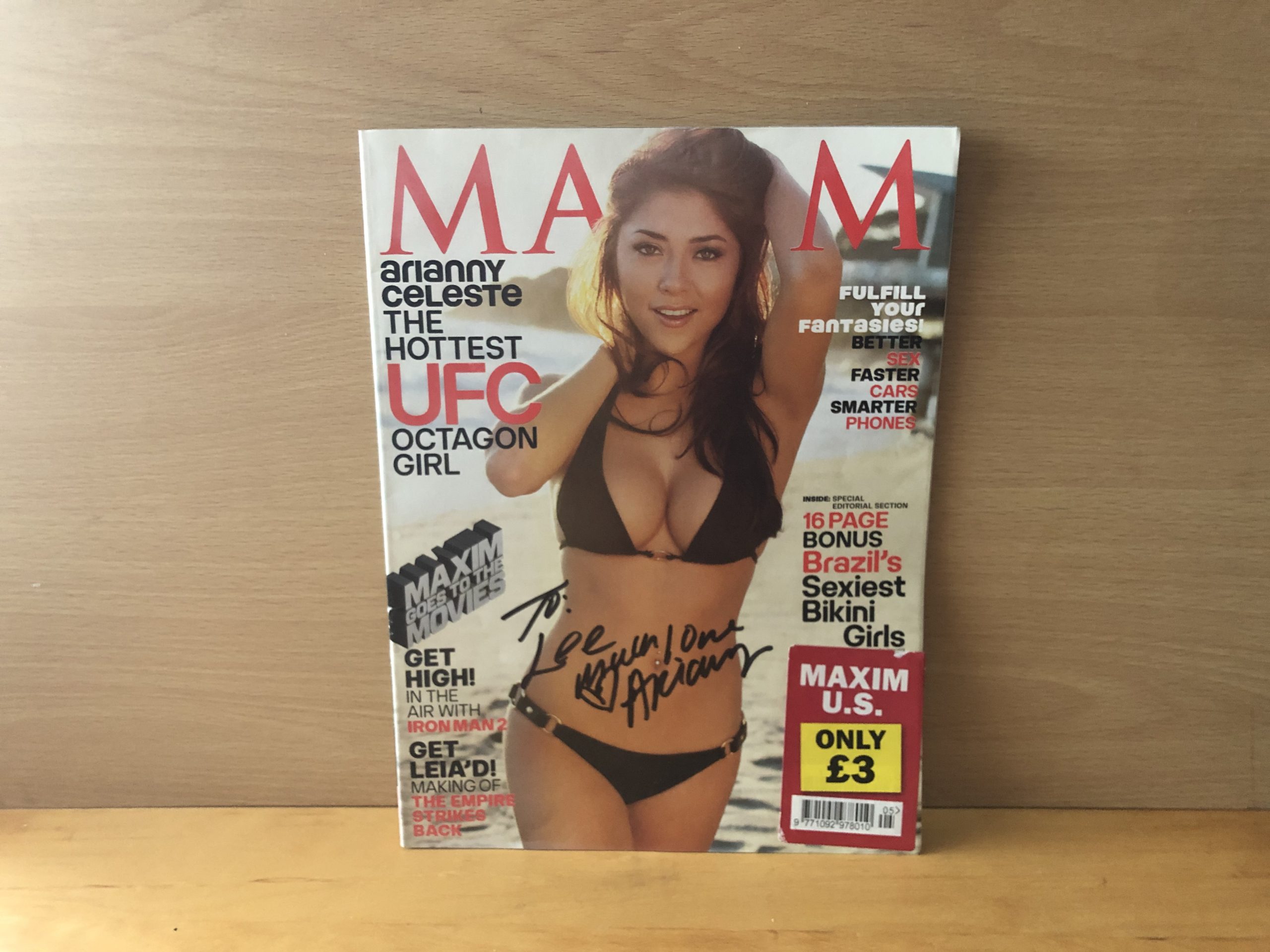 Arianny Celeste Signed Maxim Cover Arianny Celeste Signed Maxim Cover