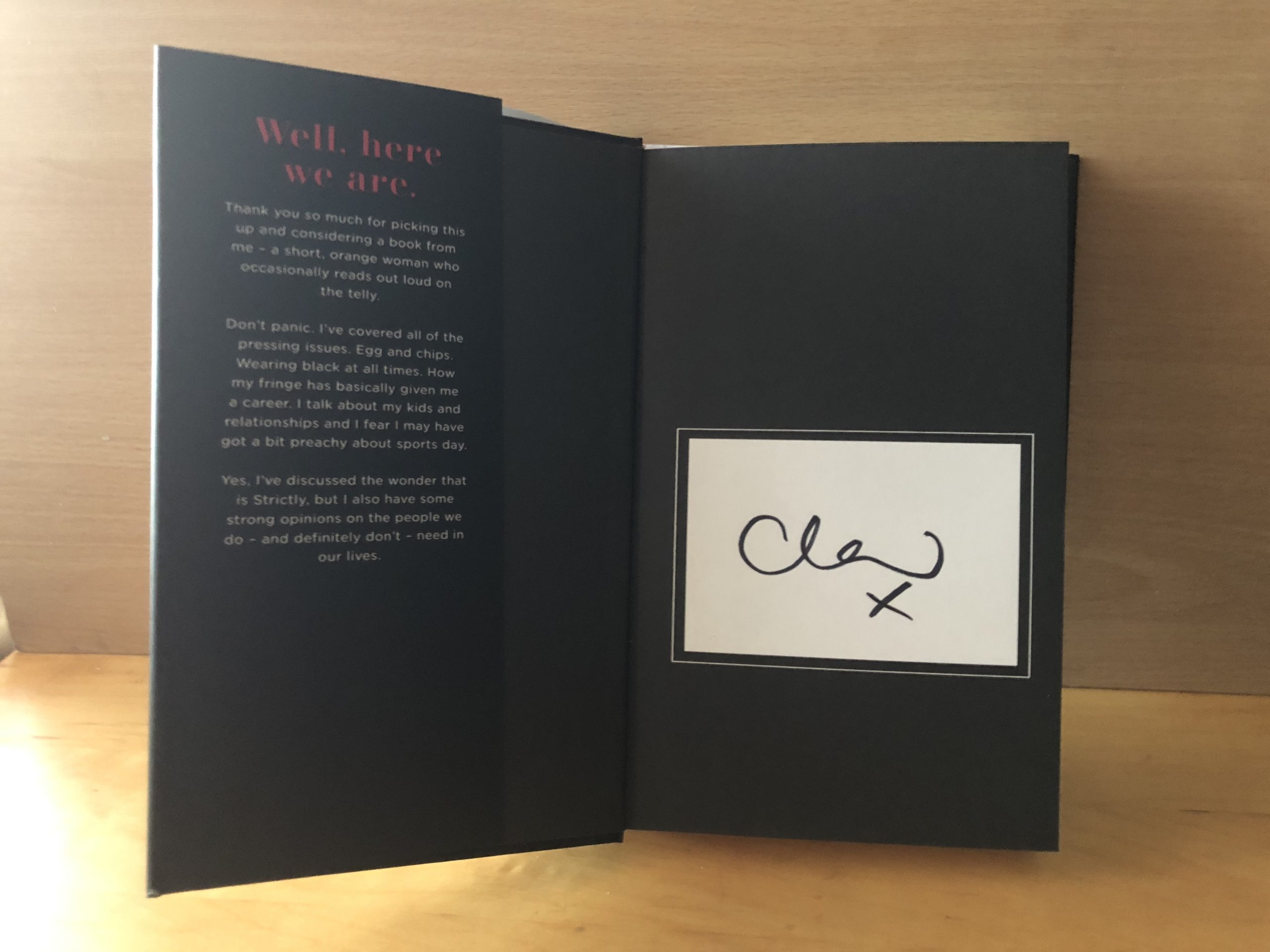 Claudia Winkleman Signed Book Claudia Winkleman Signed Book
