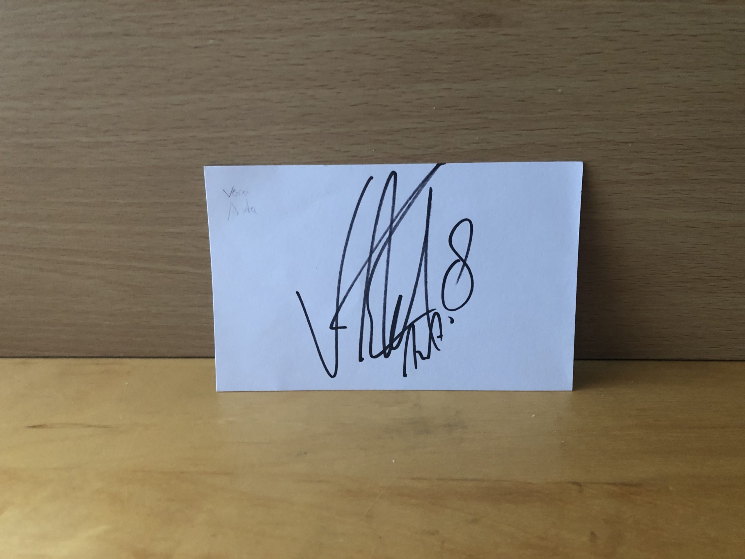 Vurnon Anita Signed White Card Vurnon Anita Signed White Card