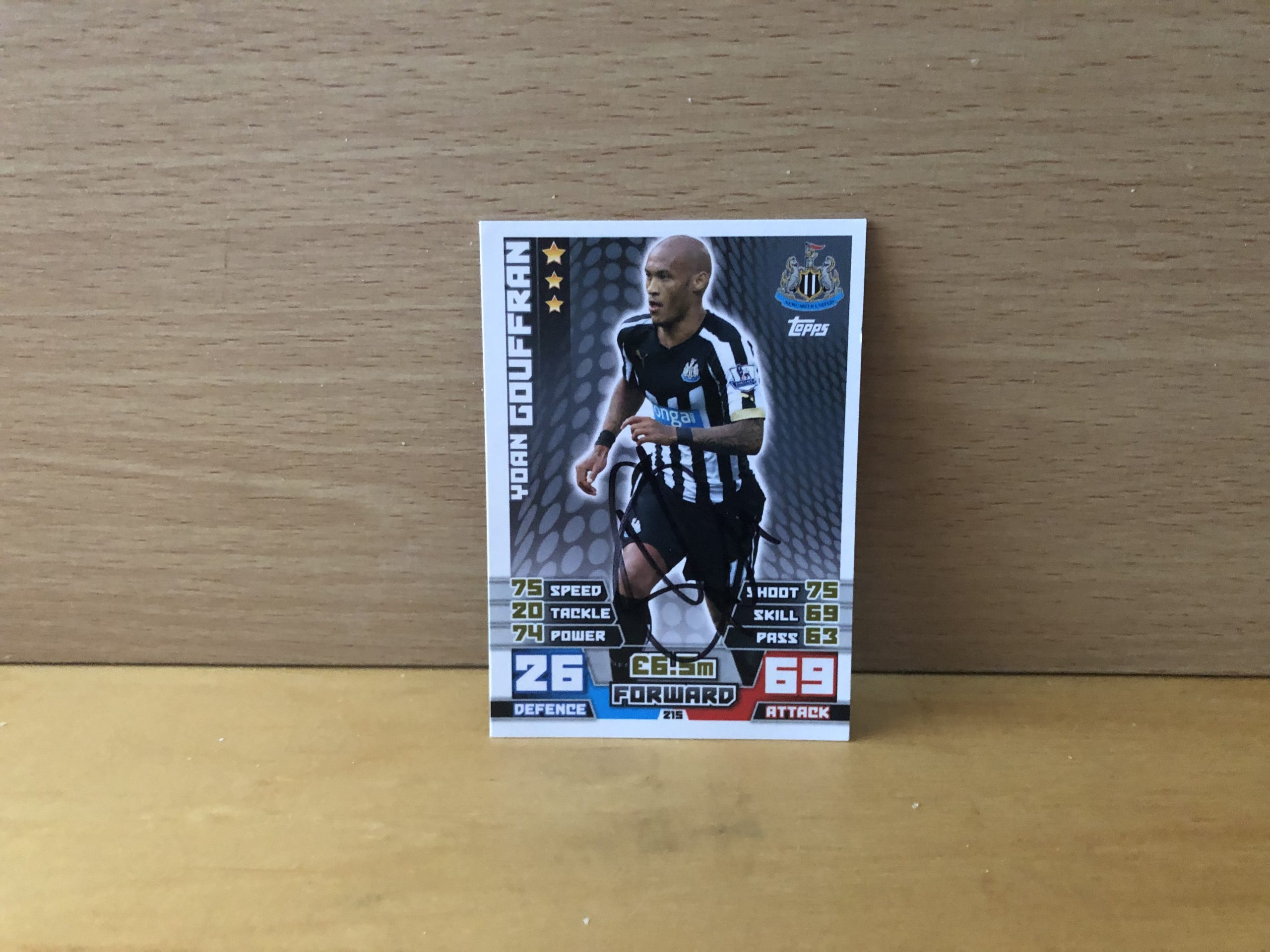 Yoan Gouffran Signed Football Card Yoan Gouffran Signed Football Card