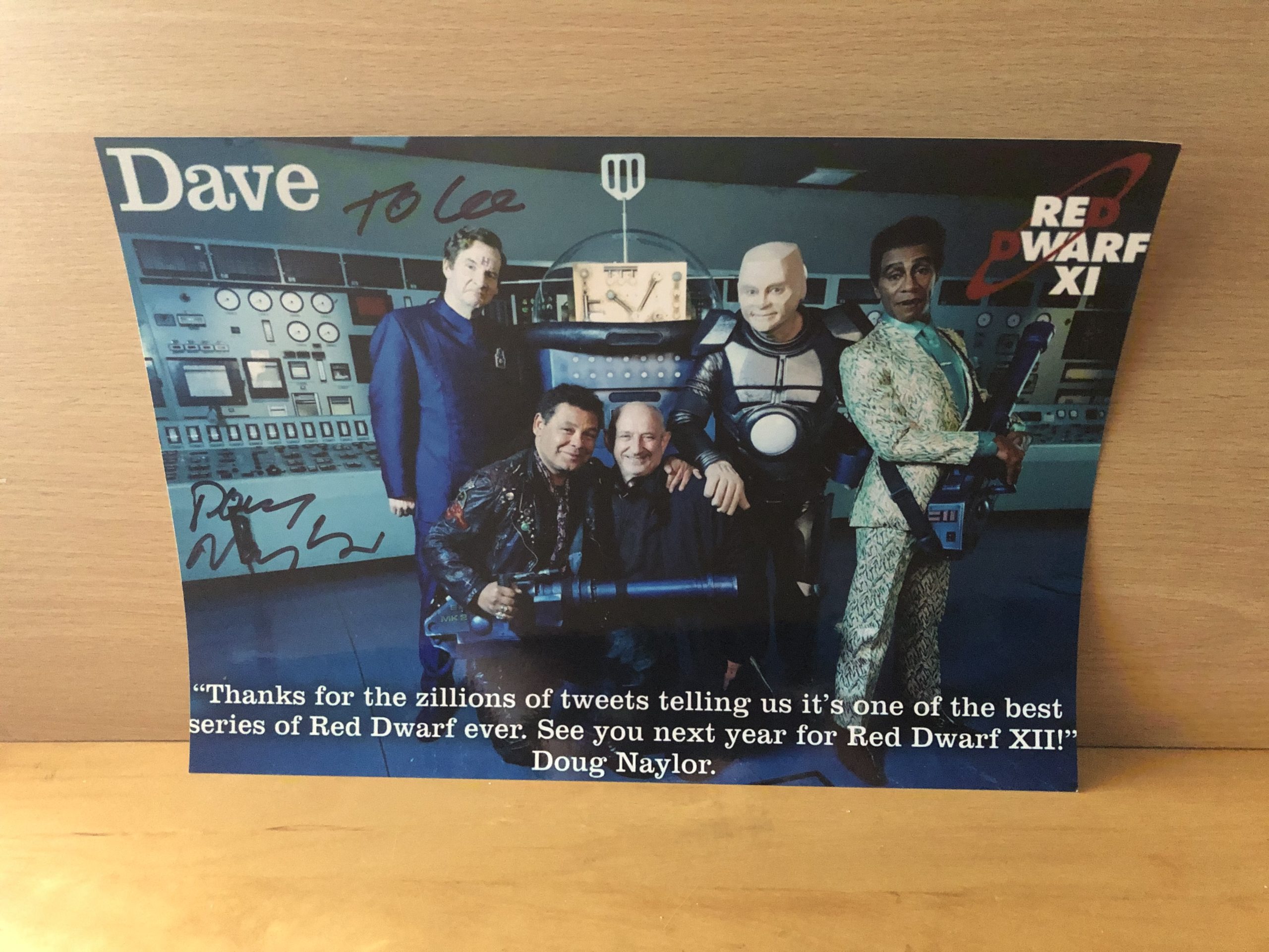 Doug Naylor Signed Colour Photo