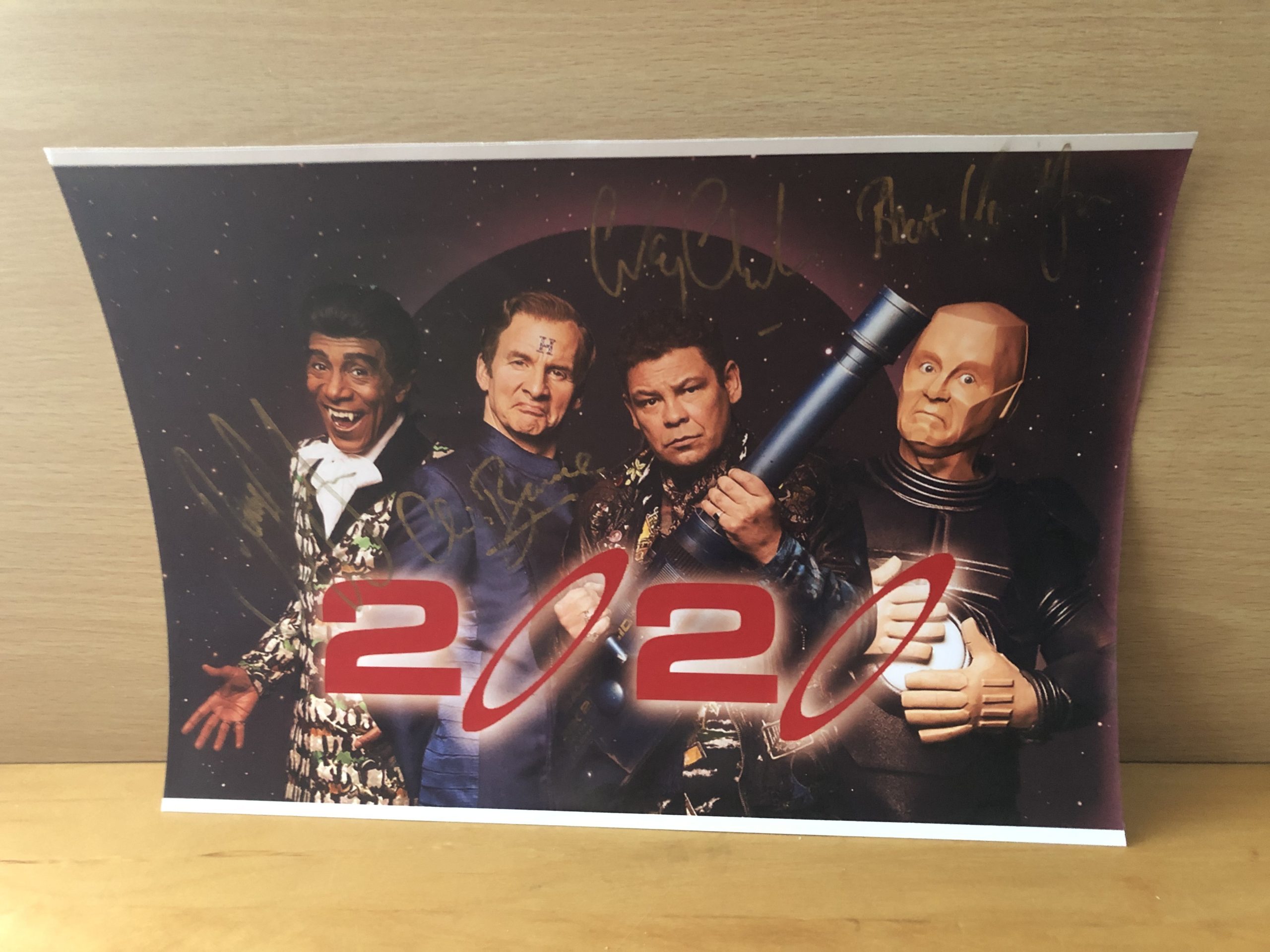 Chris Barrie, Craig Charles, Danny John-Jules, Robert Llewellyn Signed Colour Photo Chris Barrie, Craig Charles, Danny John-Jules, Robert Llewellyn Signed Colour Photo