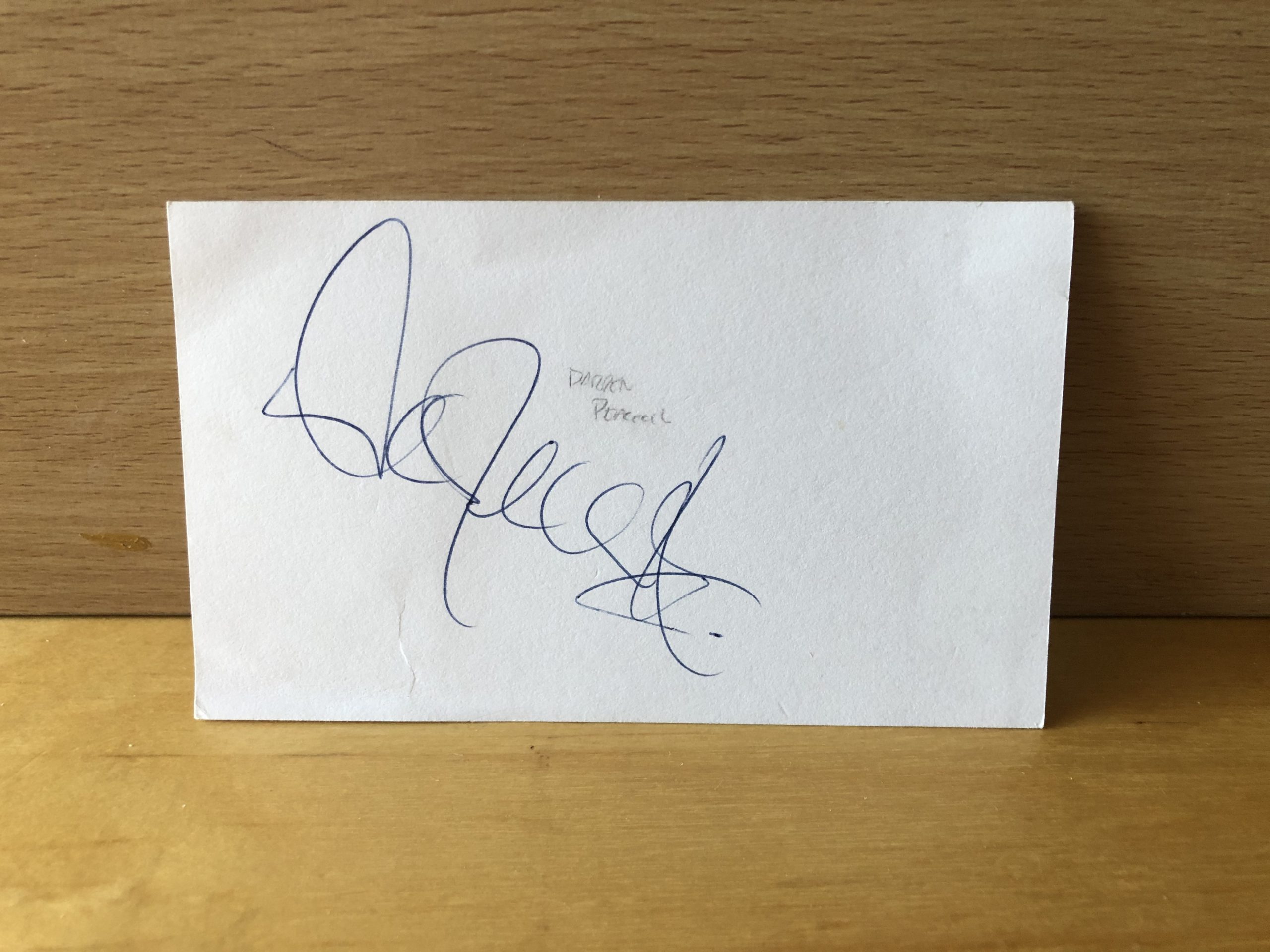 Darren Peacock Signed White Card Darren Peacock Signed White Card