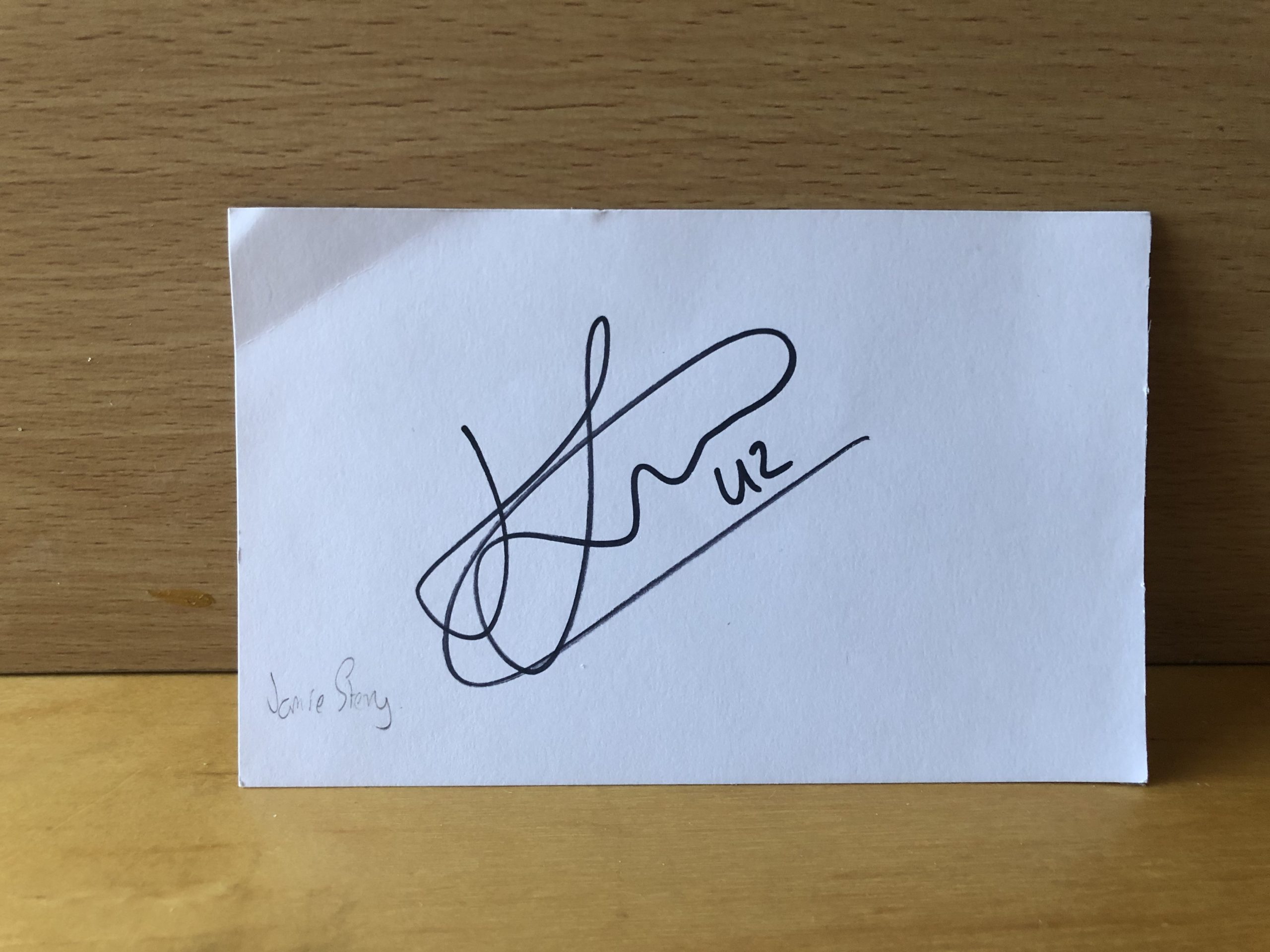 Jamie Sterry Signed White Card Jamie Sterry Signed White Card