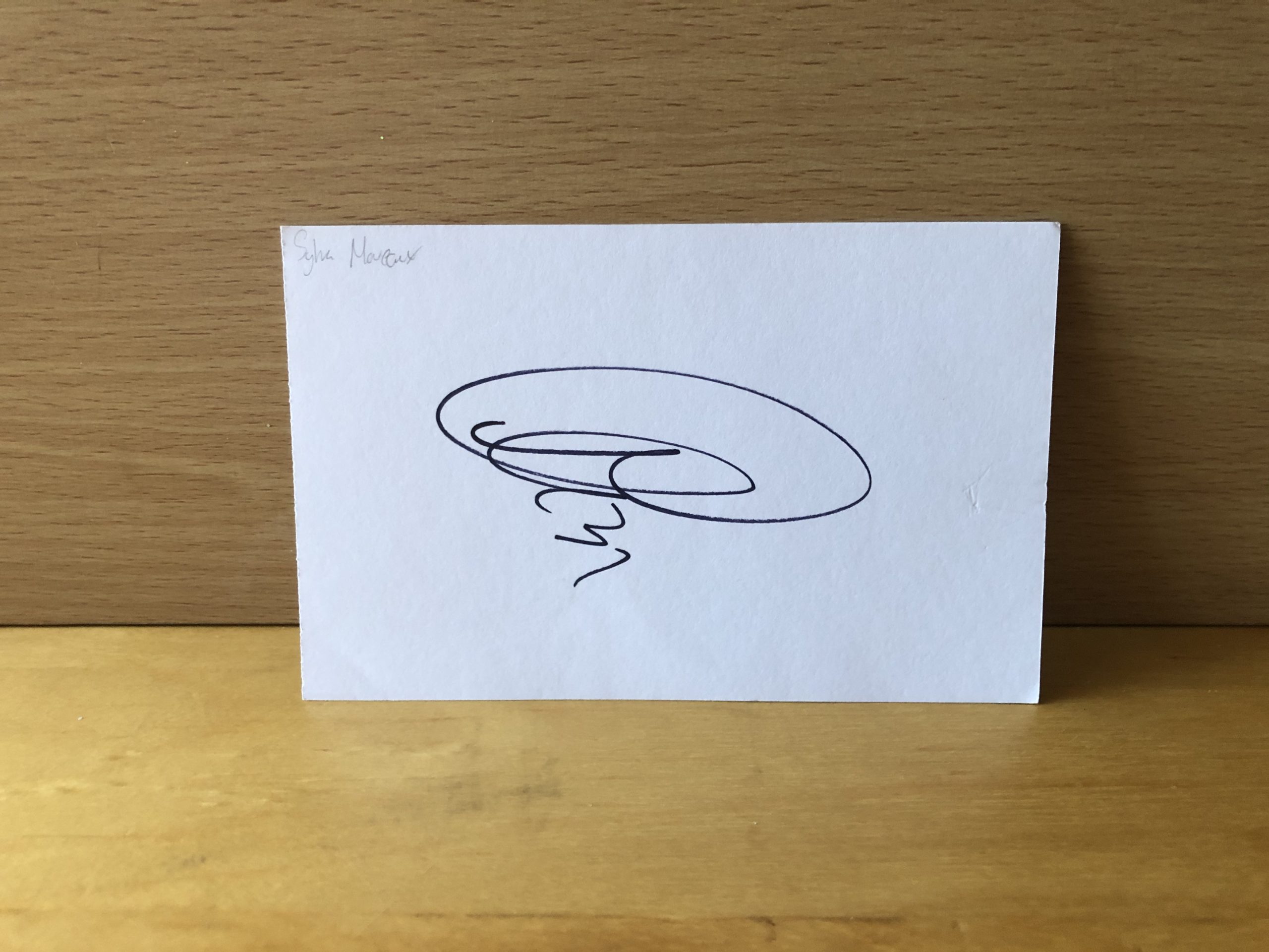 Sylvain Marveaux Signed White Card Sylvain Marveaux Signed White Card