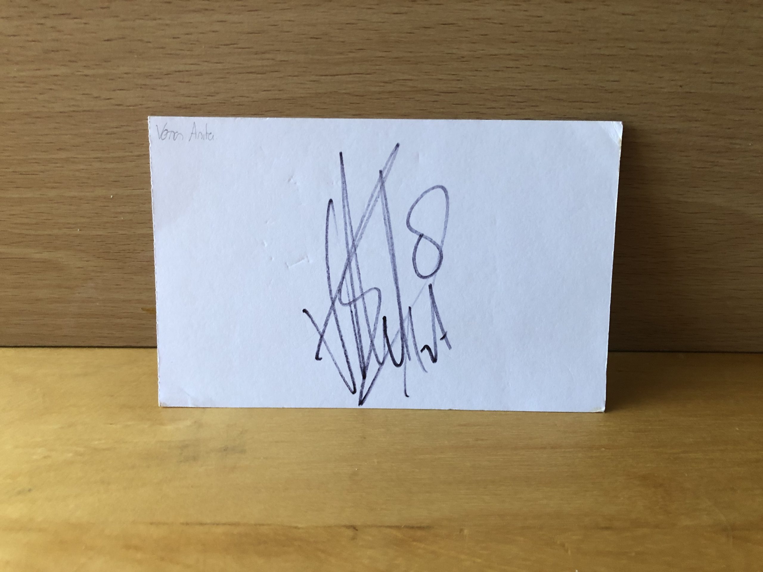 Vurnon Anita Signed White Card Vurnon Anita Signed White Card