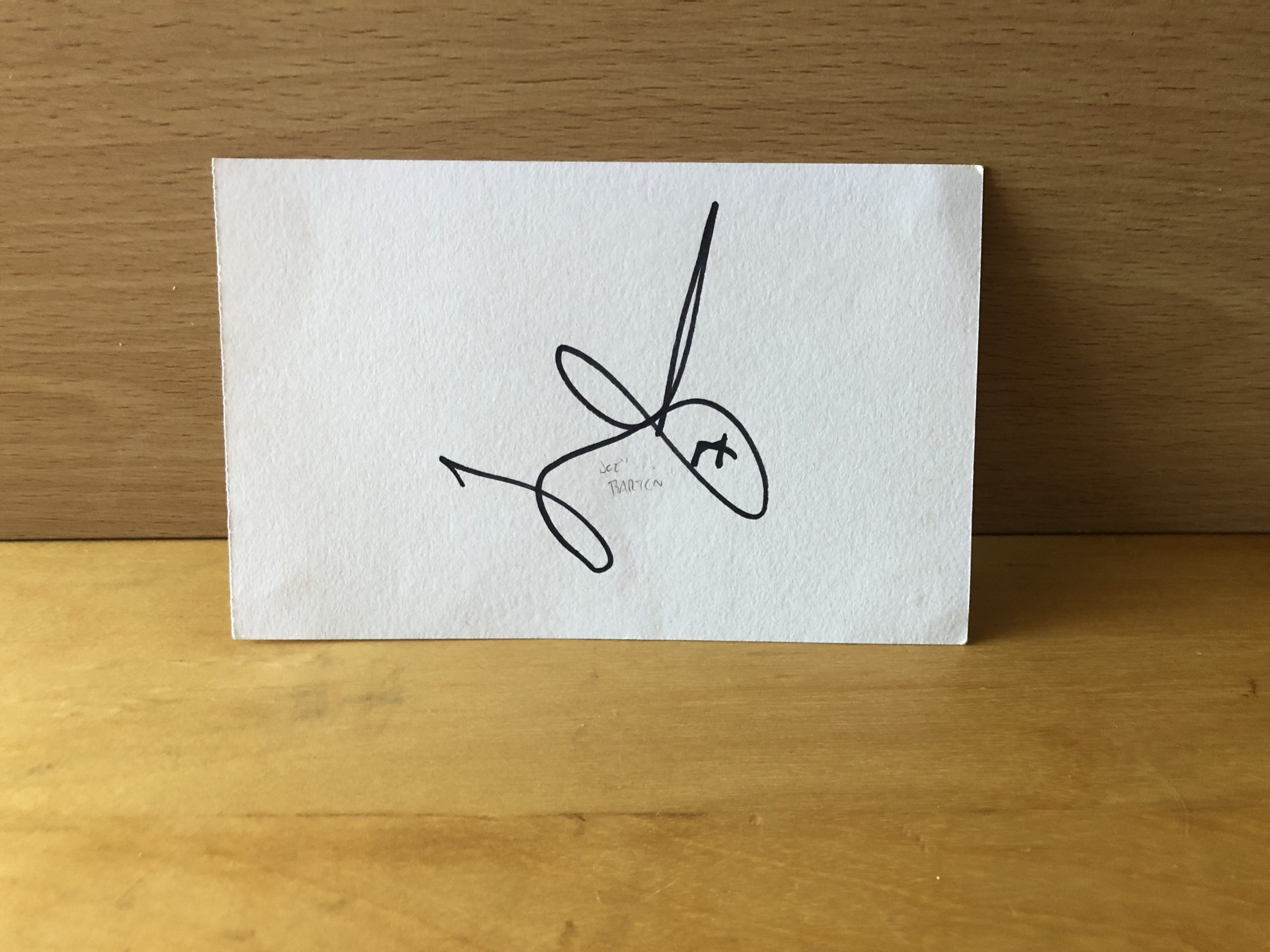 Joey Barton Signed White Card Joey Barton Signed White Card