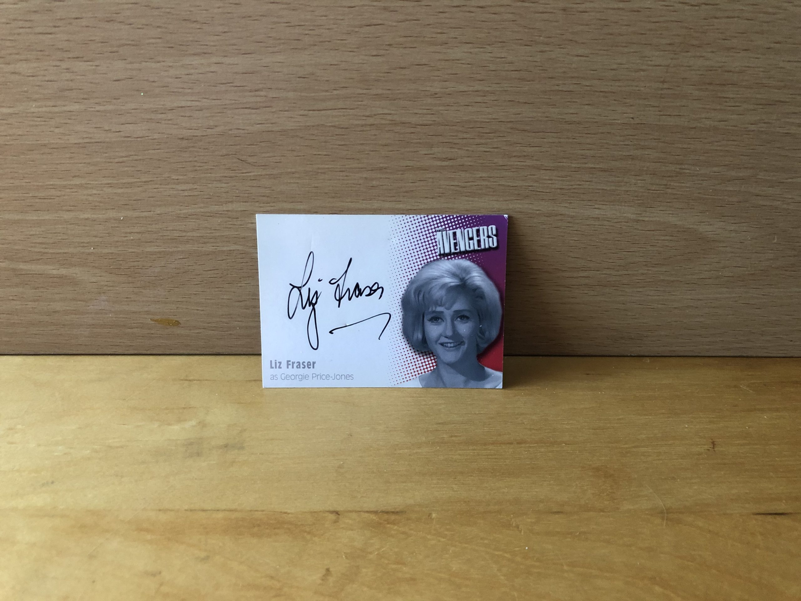 Liz Fraser Signed Avengers Card Liz Fraser Signed Avengers Card
