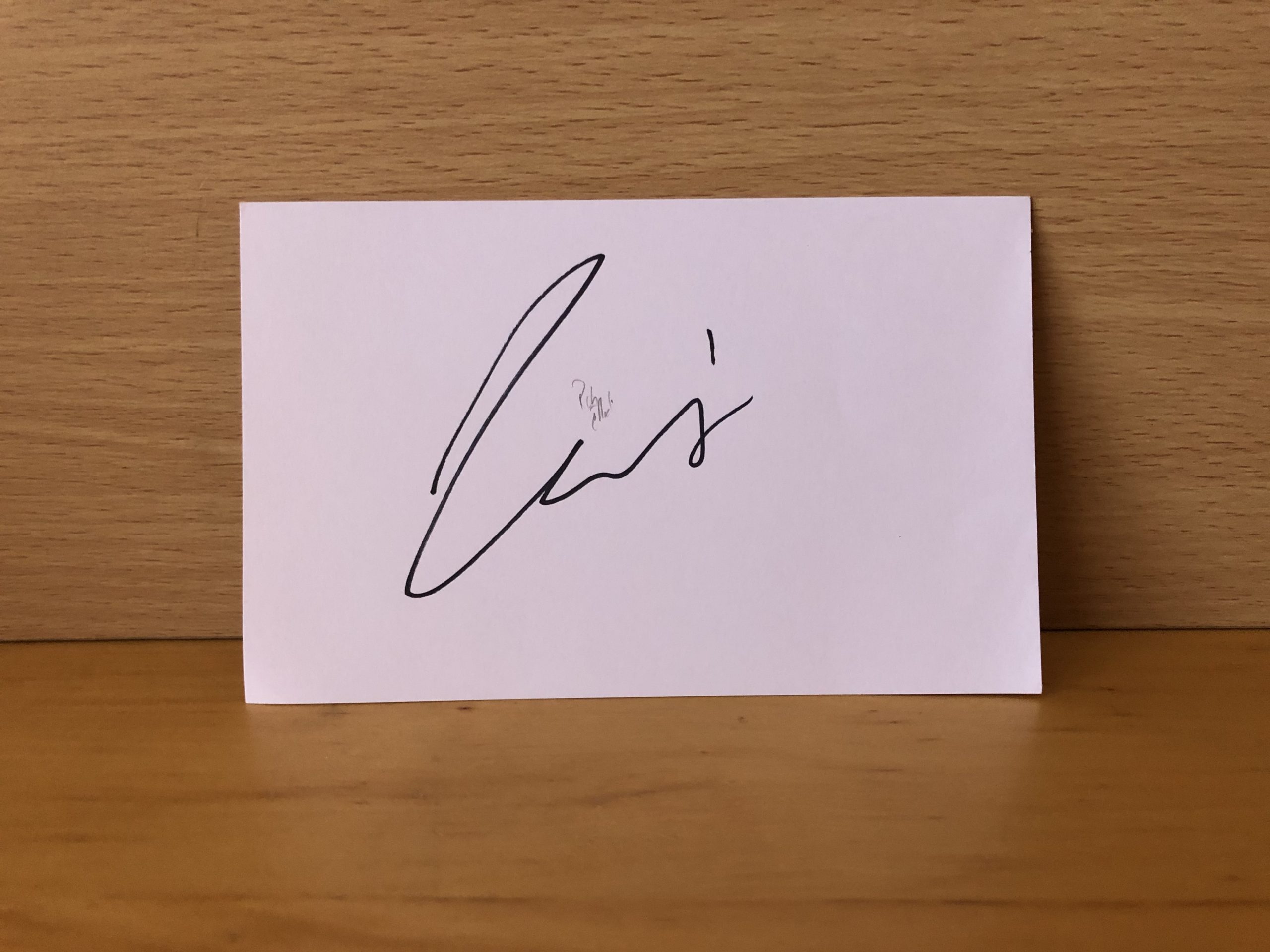 Rob Elliot Signed White Card Rob Elliot Signed White Card