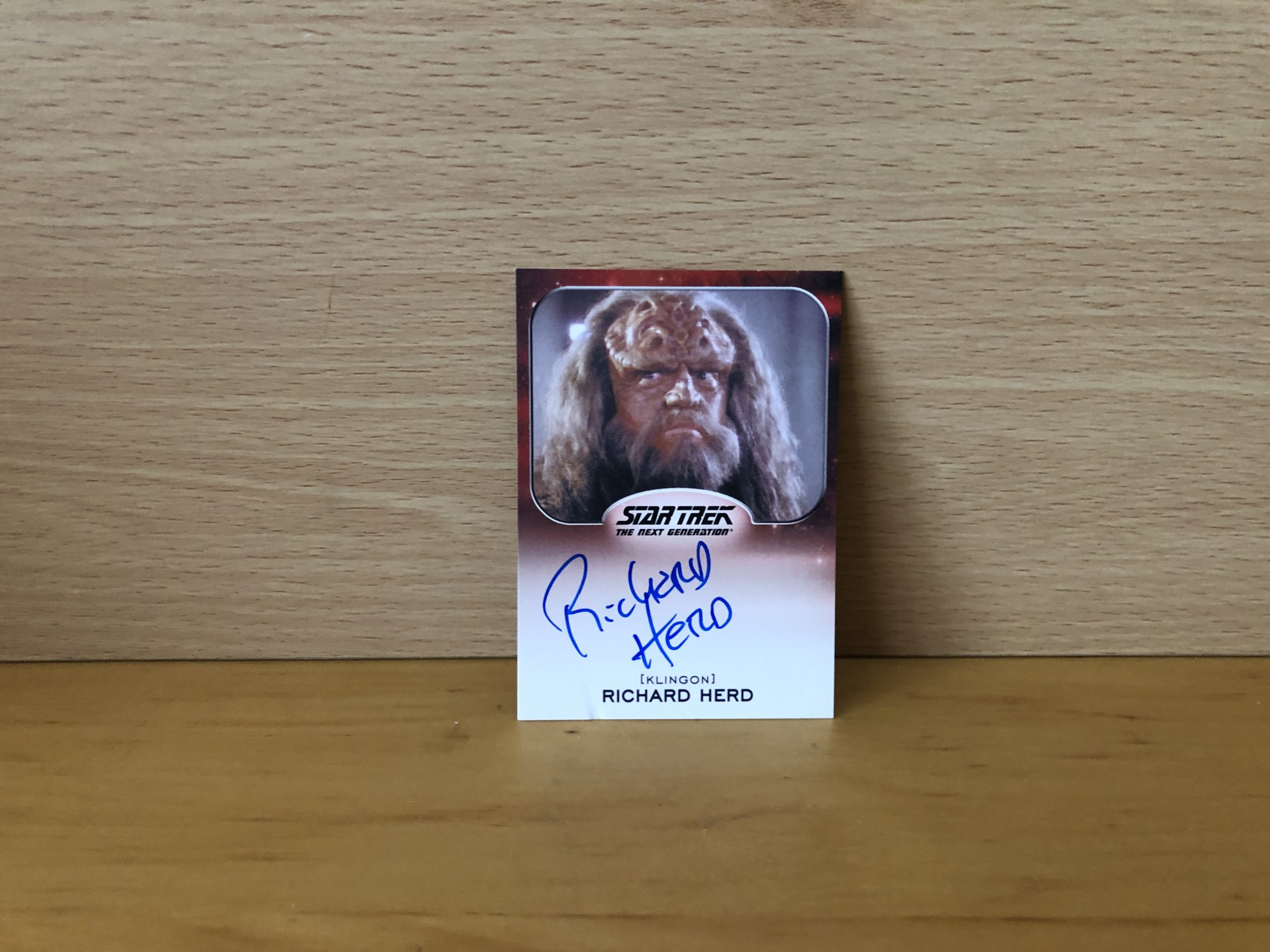 Richard Herd Signed Star Trek Card Richard Herd Signed Star Trek Card