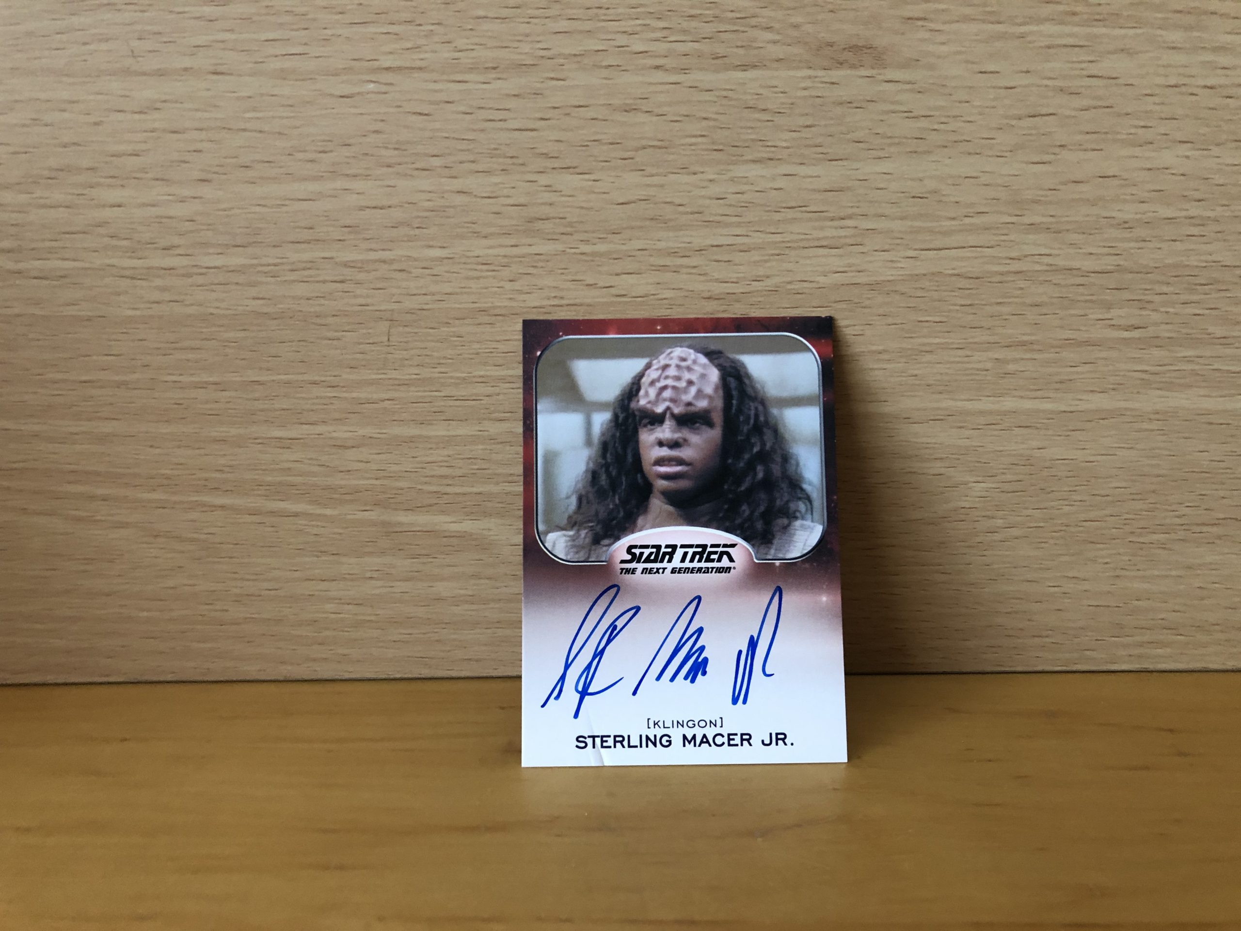 Sterling Macer Jr. Signed Star Trek Card Sterling Macer Jr. Signed Star Trek Card
