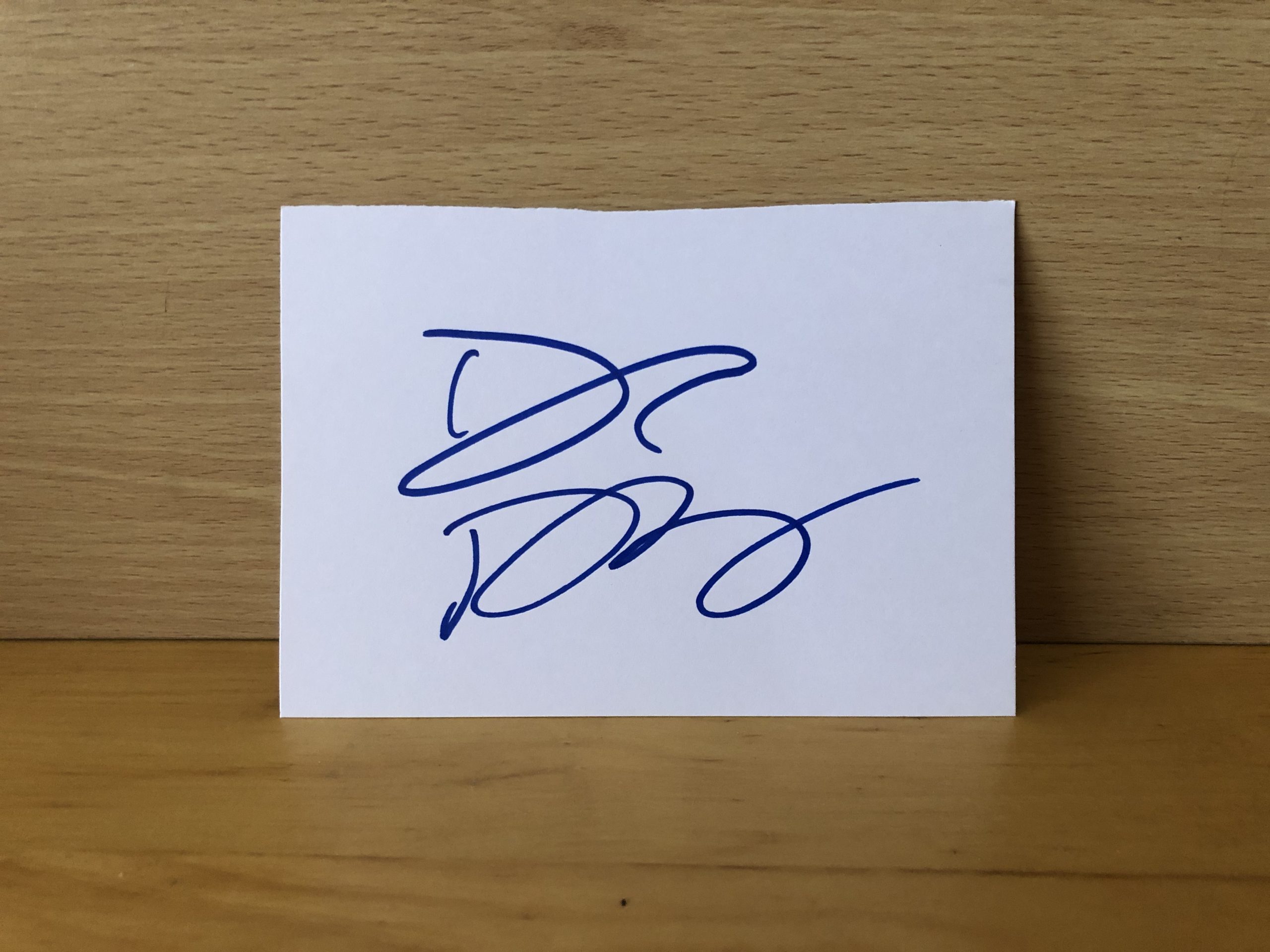 David Duchovny Signed White Card David Duchovny Signed White Card