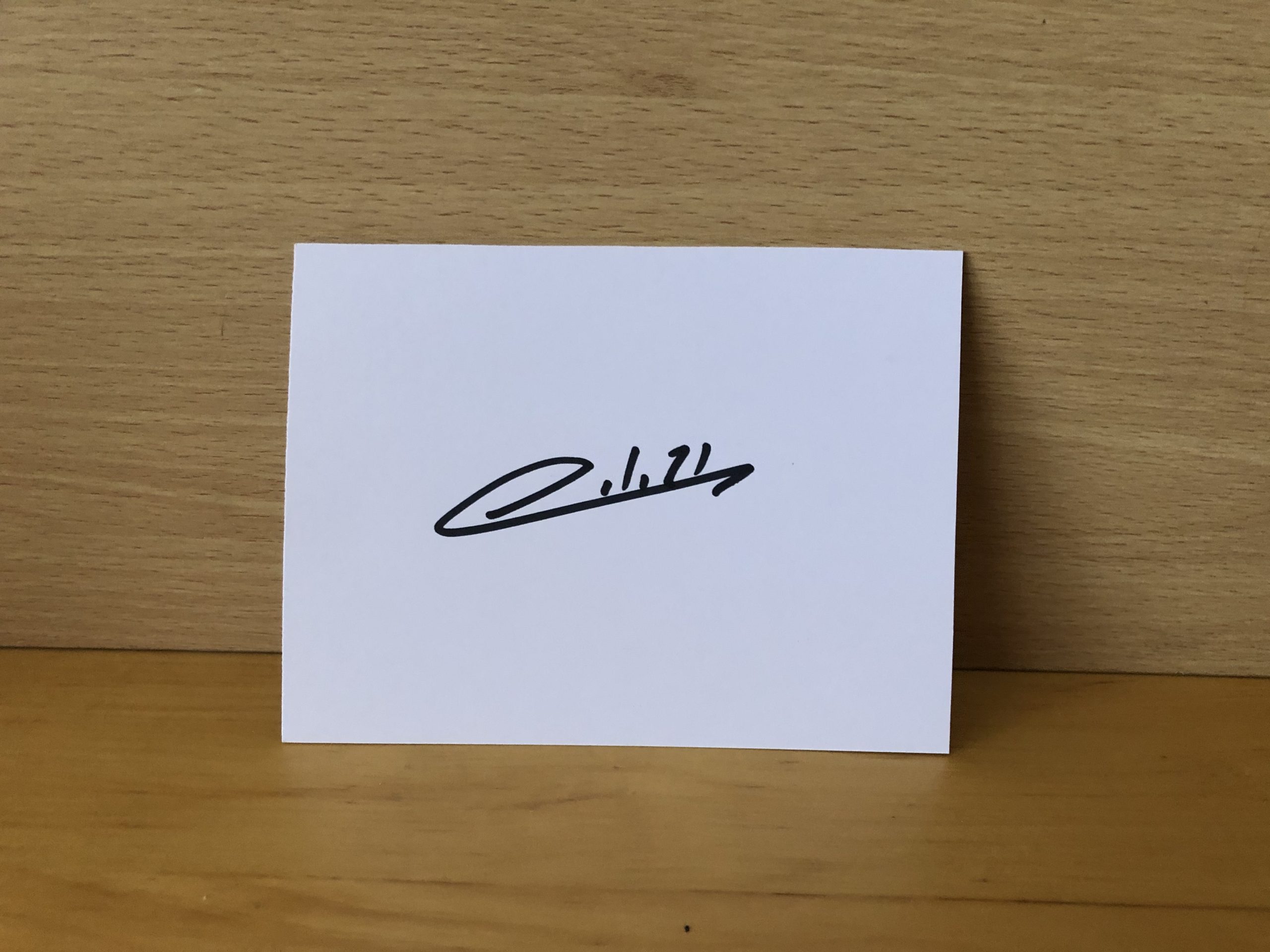 Billie Eilish Signed White Card Billie Eilish Signed White Card