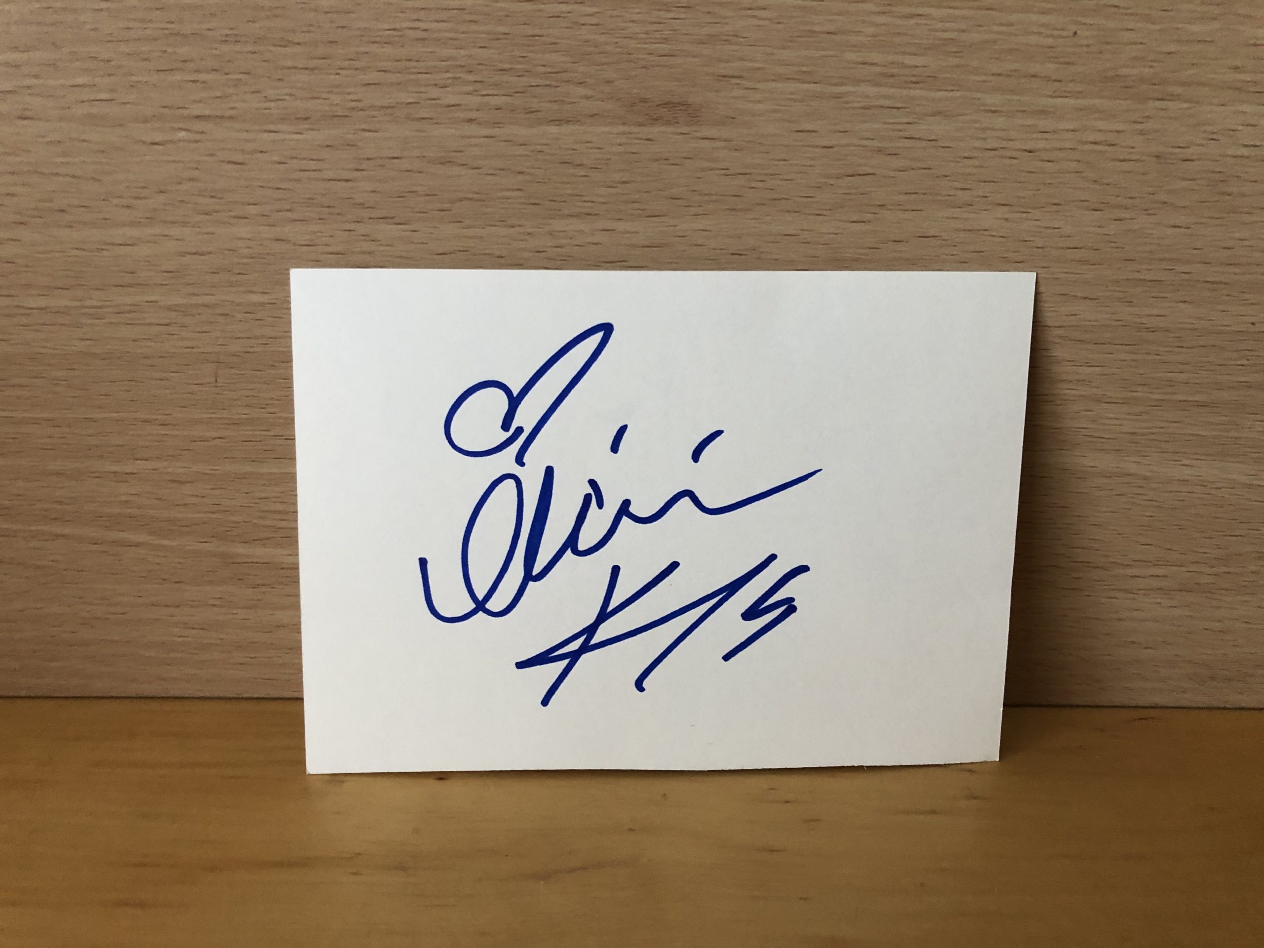 Alicia Keys Signed White Card Alicia Keys Signed White Card