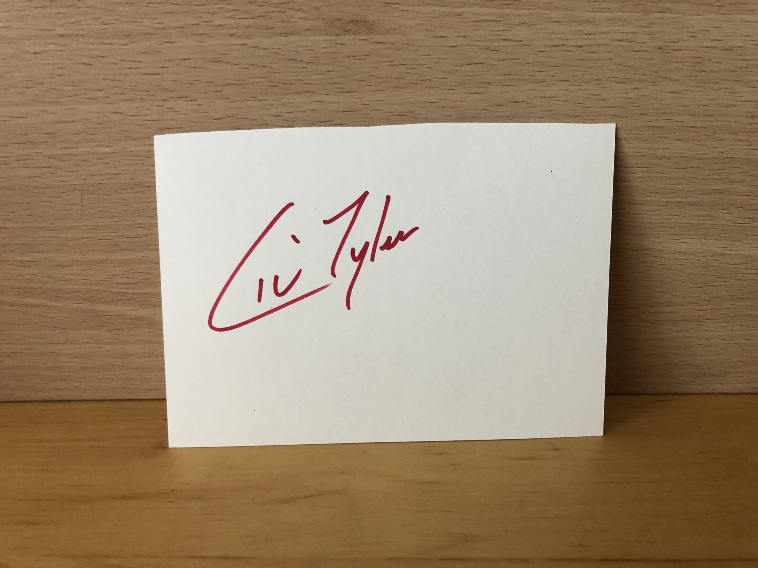 Liv Tyler Signed White Card Liv Tyler Signed White Card