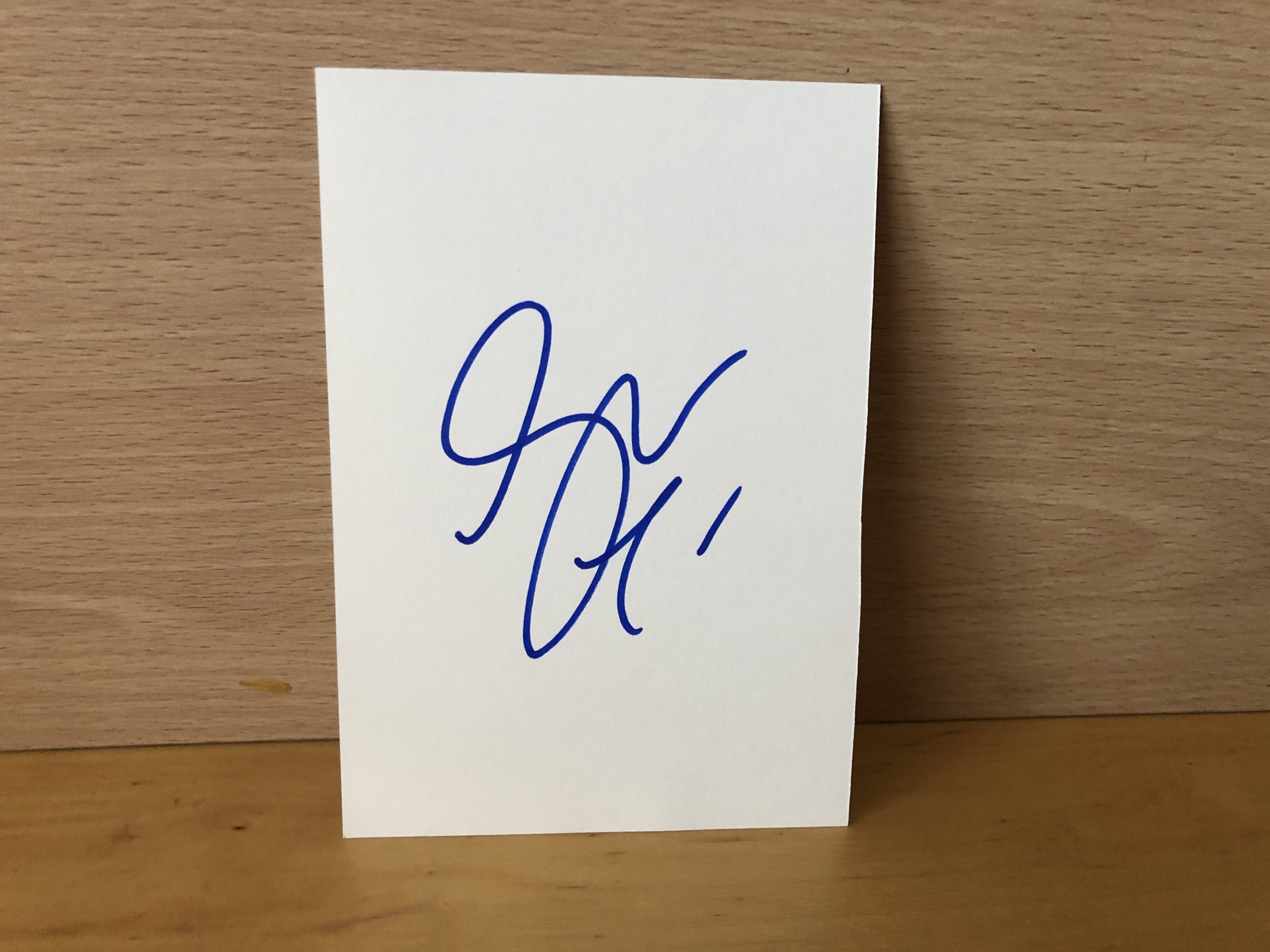 Geri Halliwell Signed White Card Geri Halliwell Signed White Card