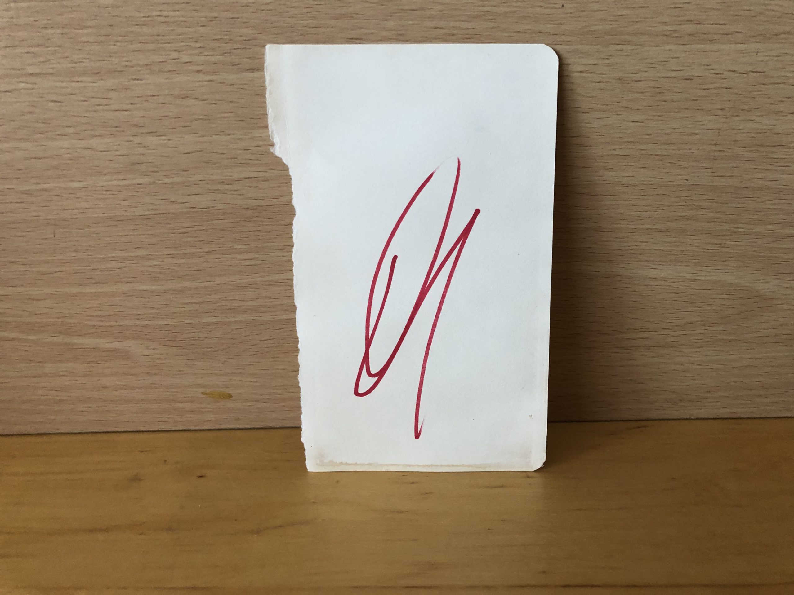 Jai Courtney Signed White Card Jai Courtney Signed White Card