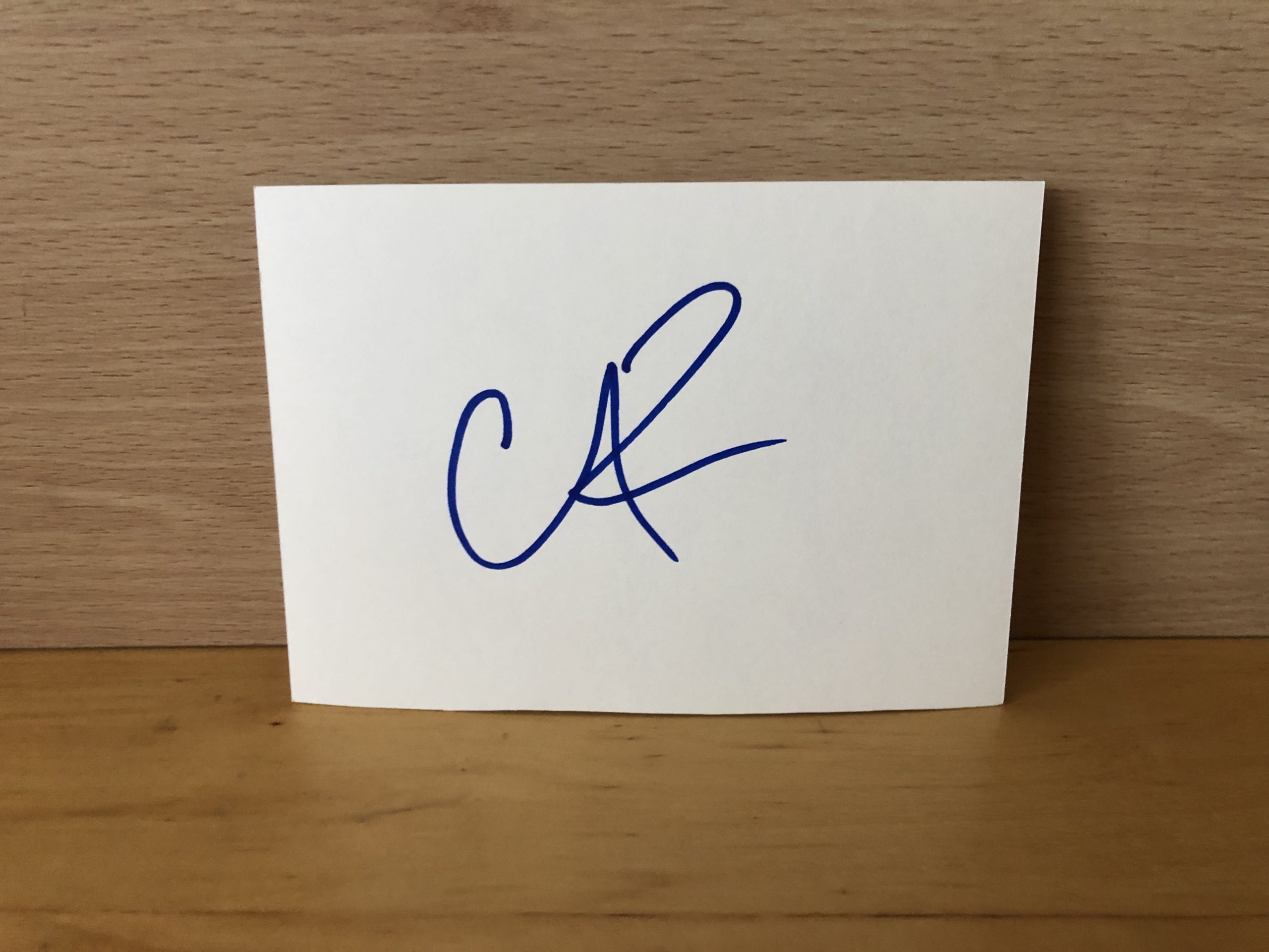 Christina Ricci Signed White Card Christina Ricci Signed White Card