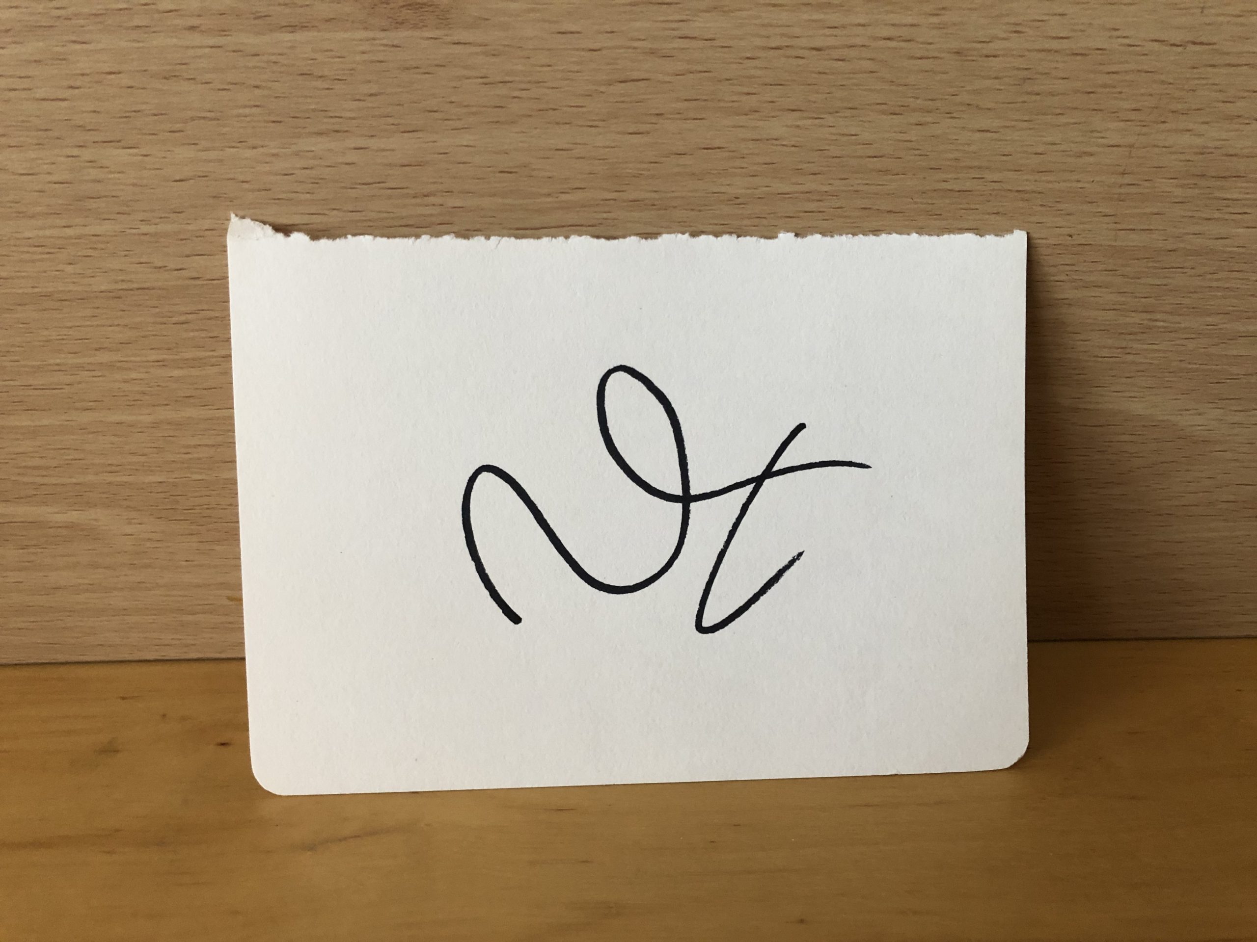 Miley Cyrus Signed White Card Miley Cyrus Signed White Card