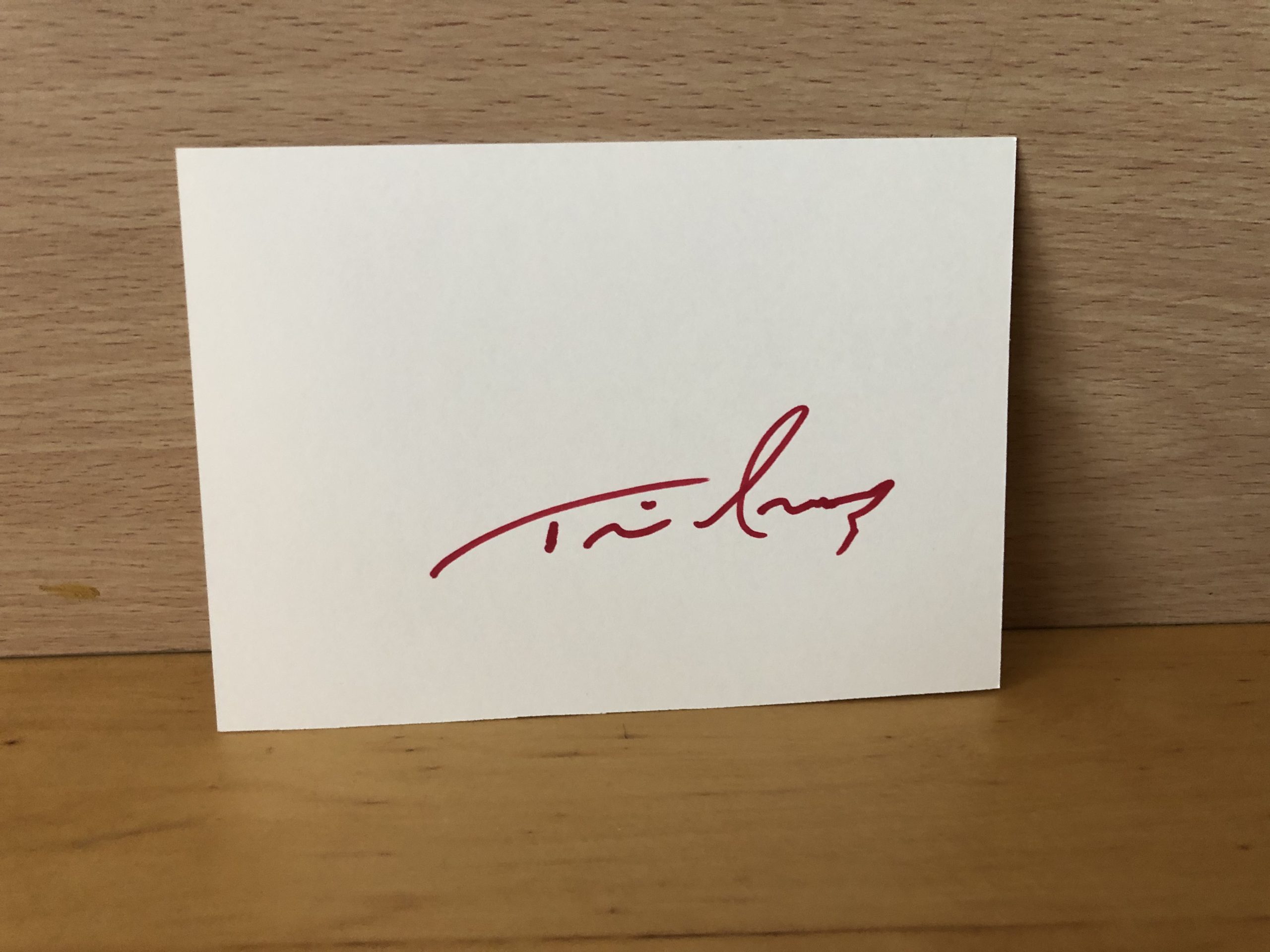 Tori Amos Signed White Card Tori Amos Signed White Card