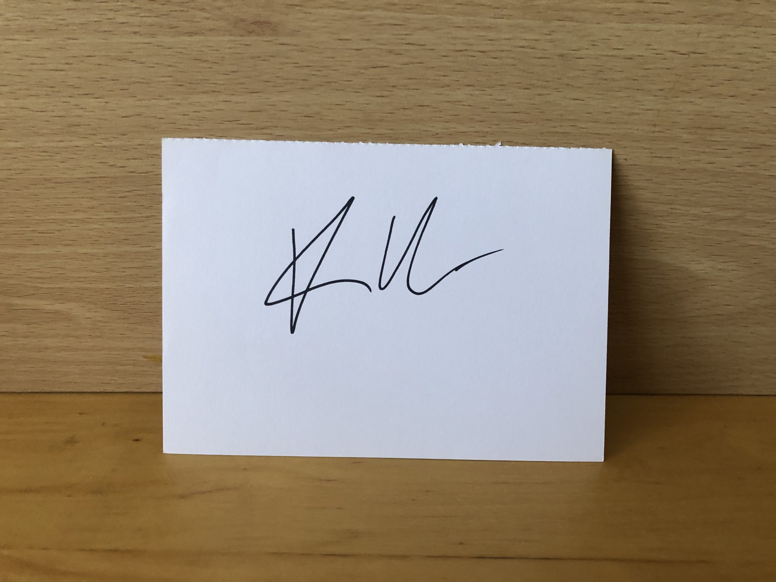 Keira Knightley Signed White Card Keira Knightley Signed White Card