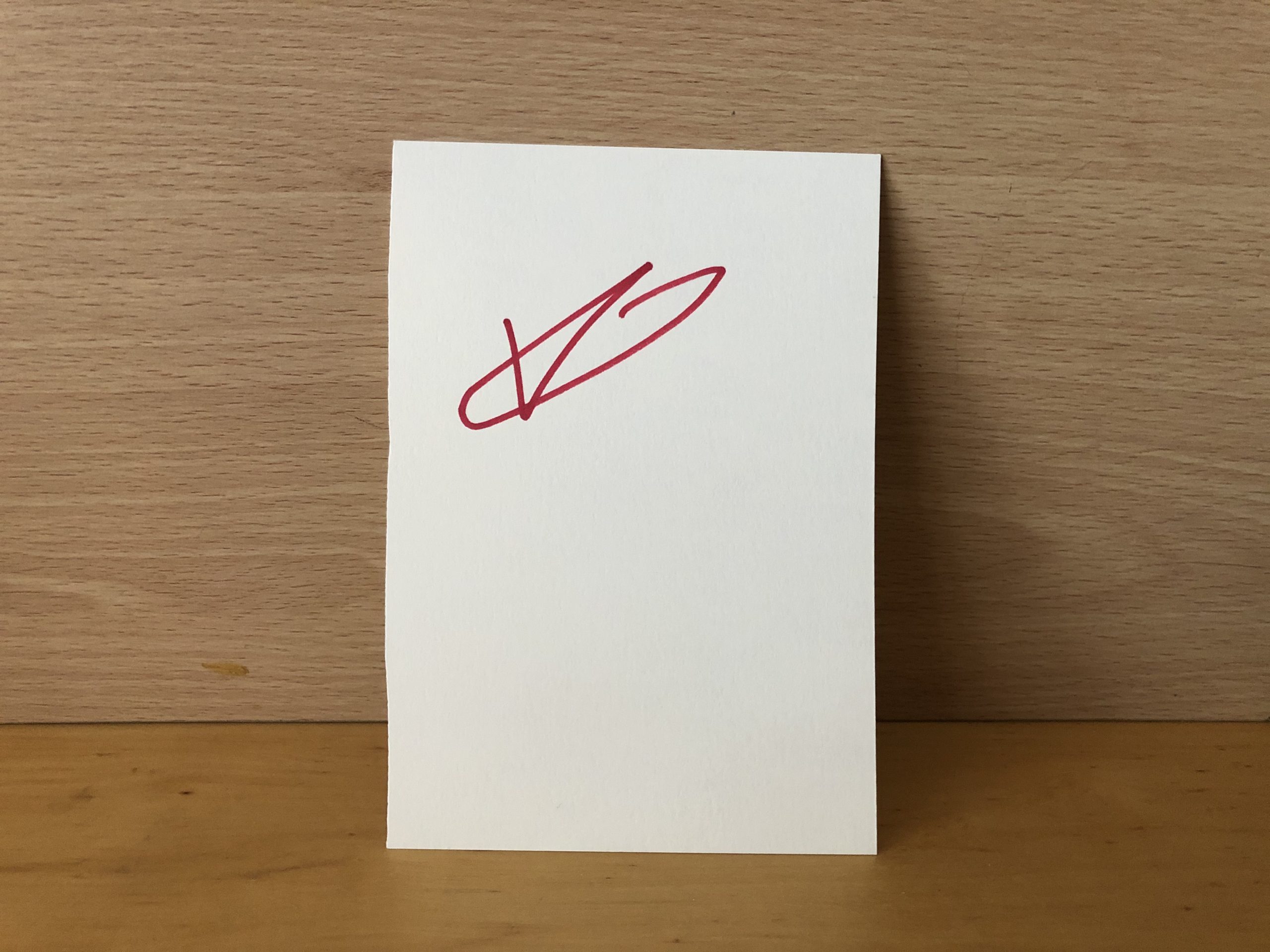 Kiza Deen Signed White Card Kiza Deen Signed White Card