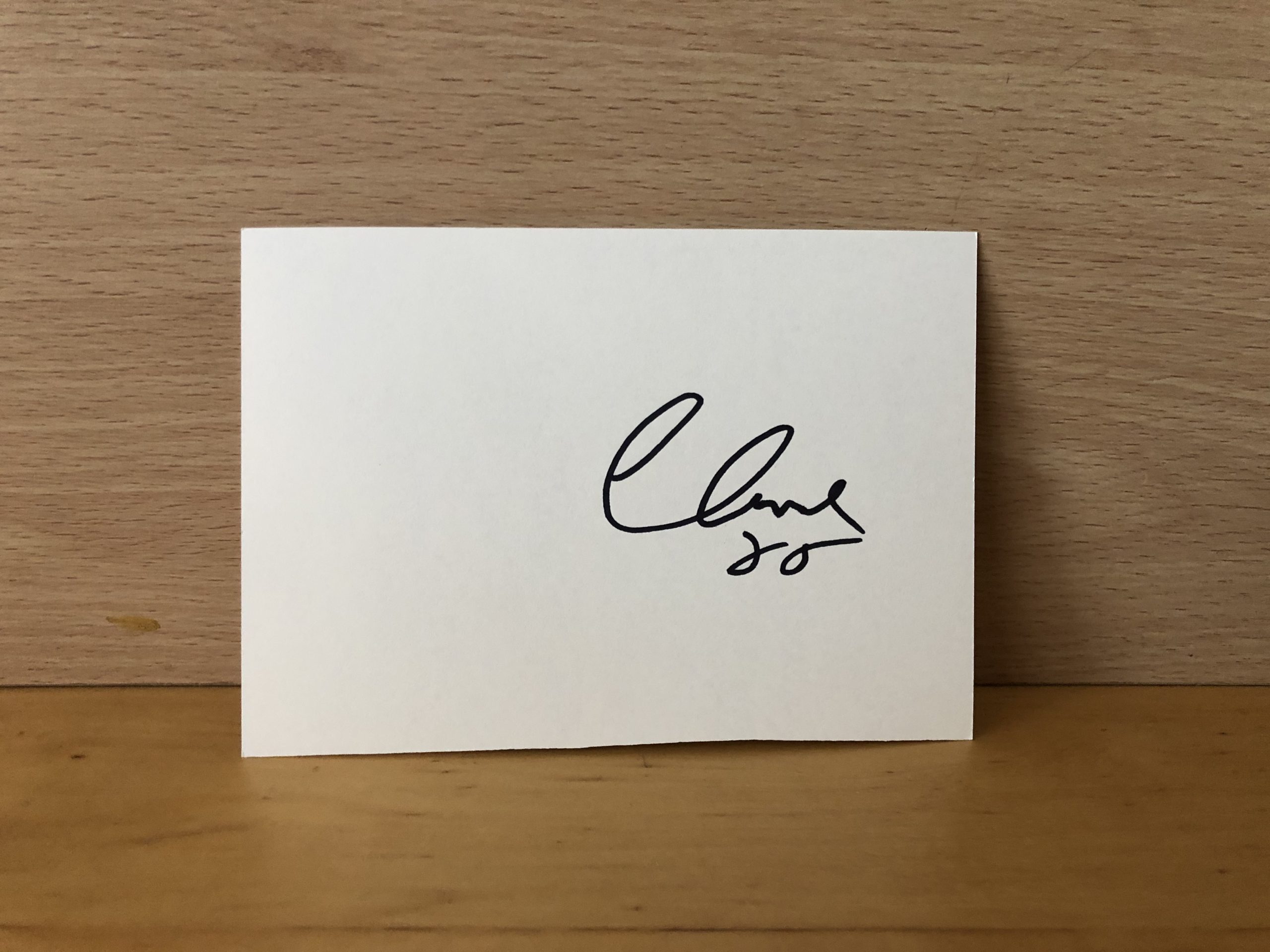 Claire Cooper Signed White Card Claire Cooper Signed White Card