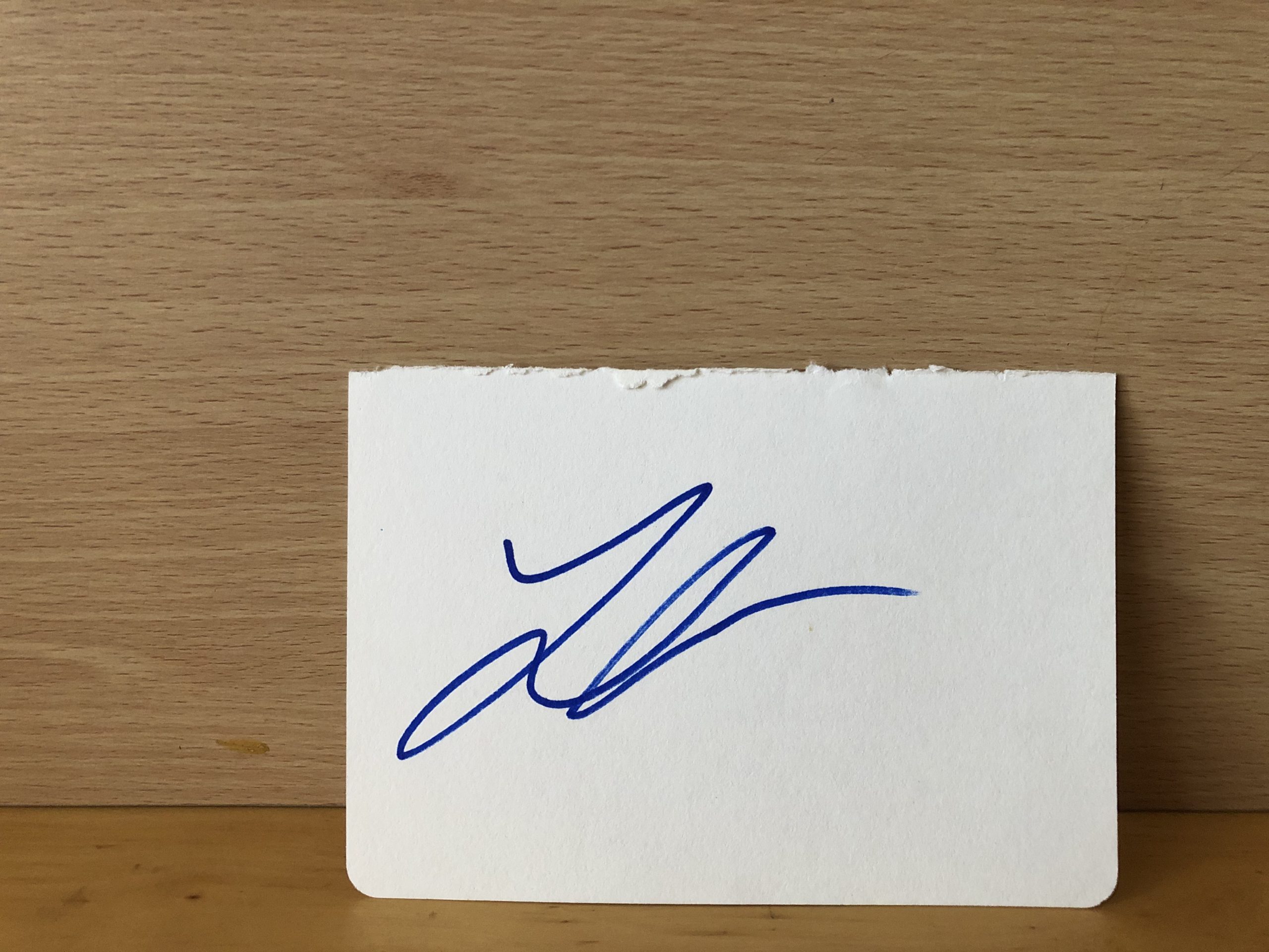 Lily Collins Signed White Card Lily Collins Signed White Card