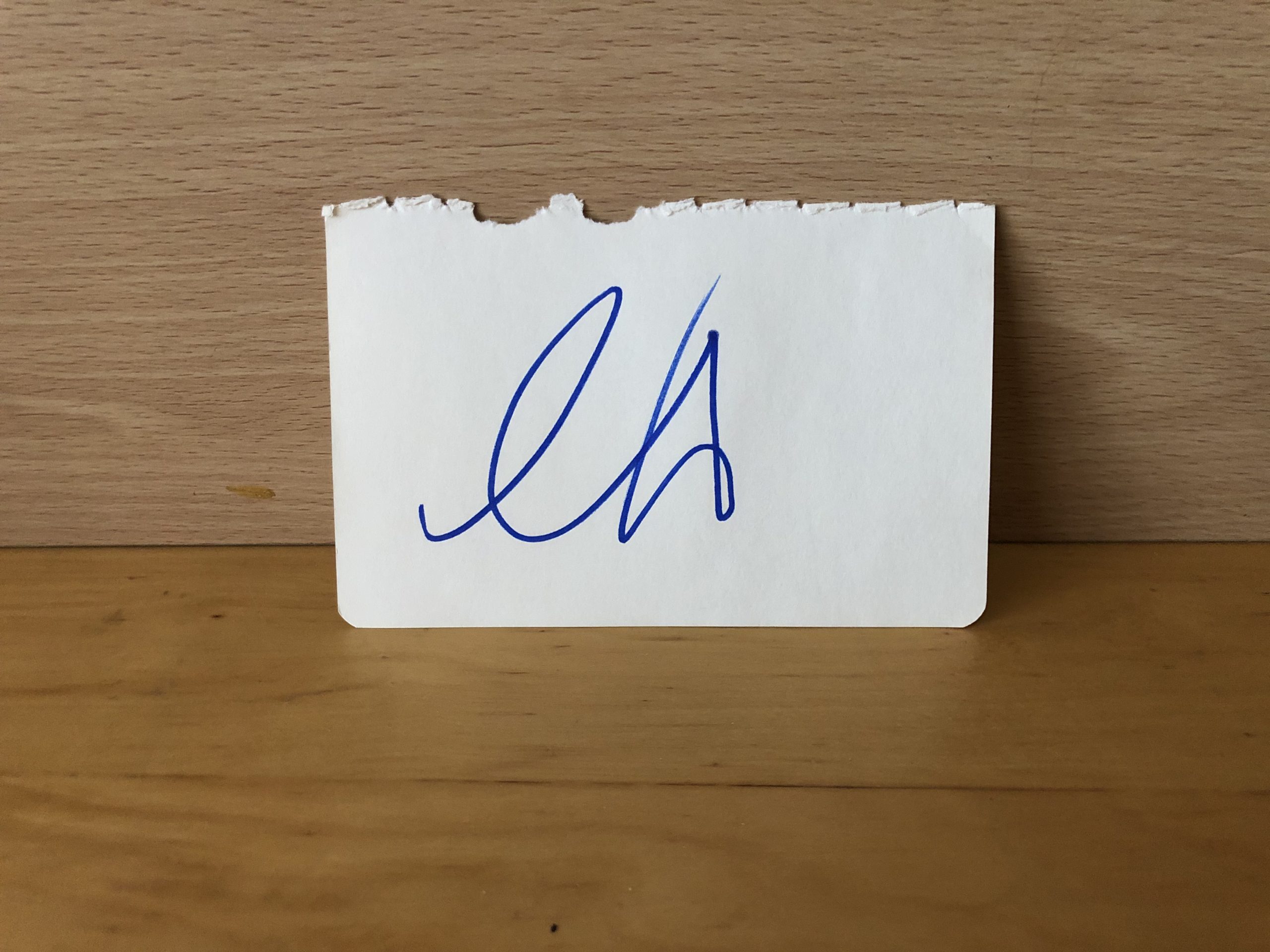 Claire Foy Signed White Card Claire Foy Signed White Card