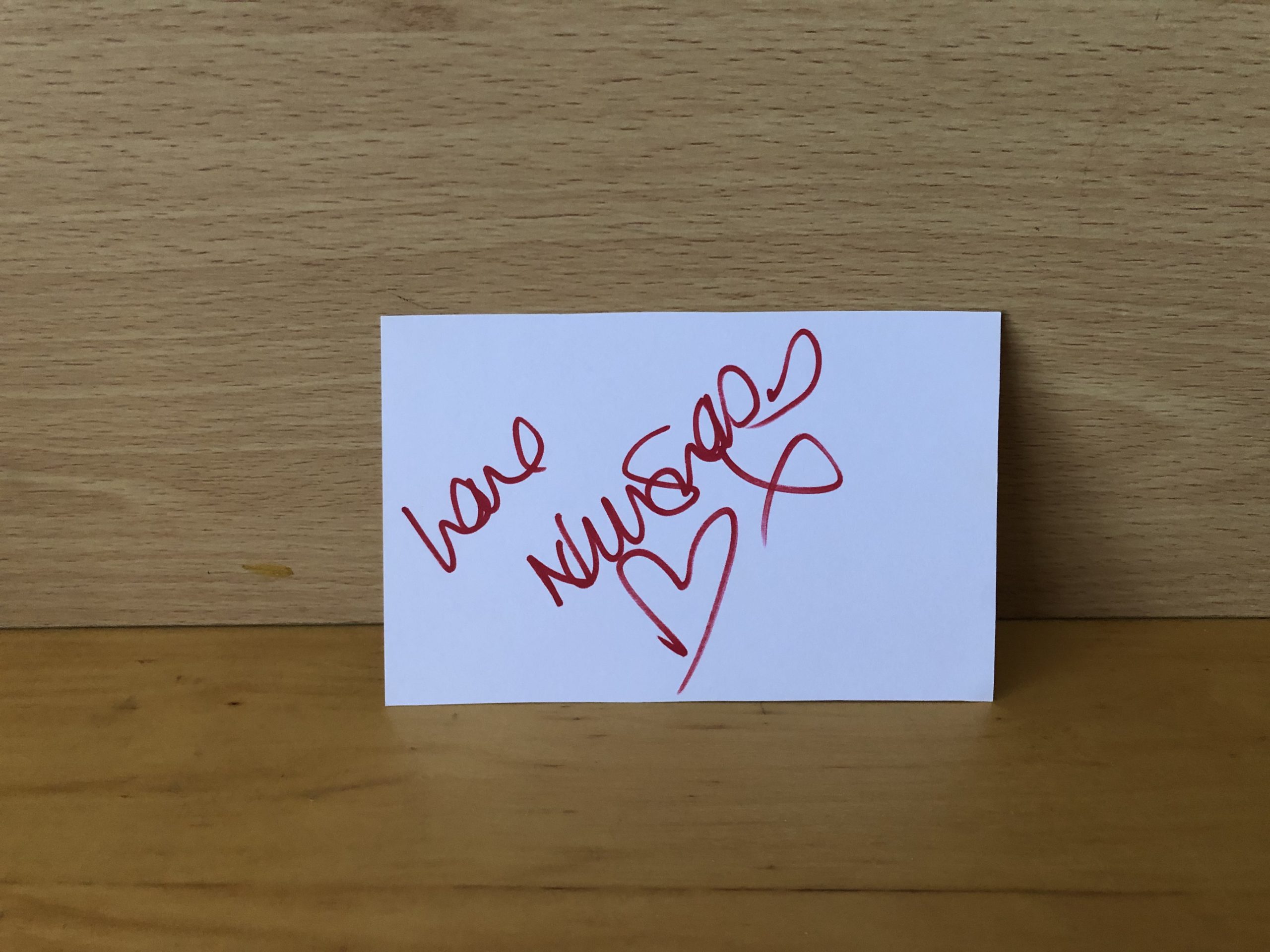 Nikki Sanderson Signed White Card Nikki Sanderson Signed White Card