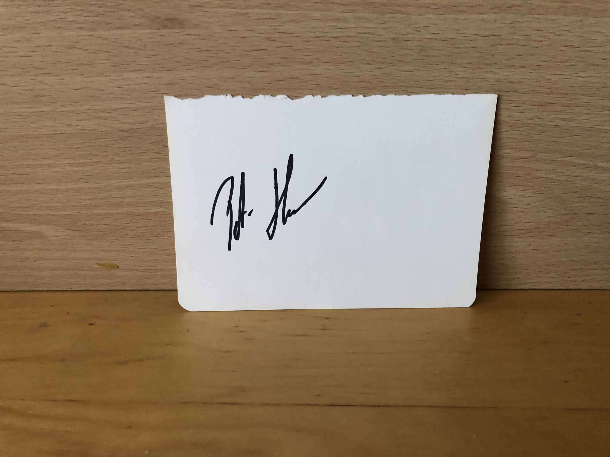 Peter Hudson Signed White Card Peter Hudson Signed White Card