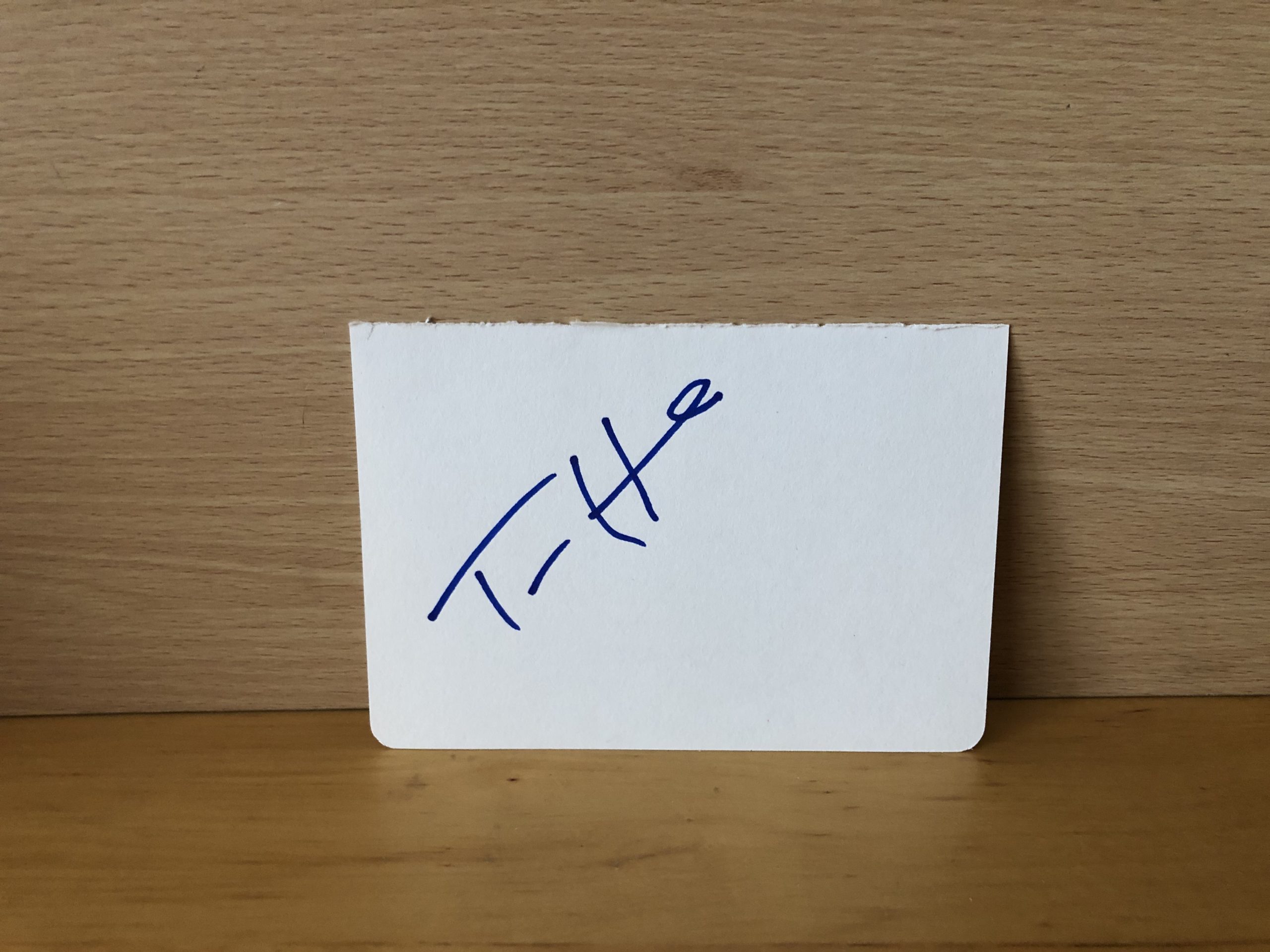 Tom Hanks Signed White Card Tom Hanks Signed White Card