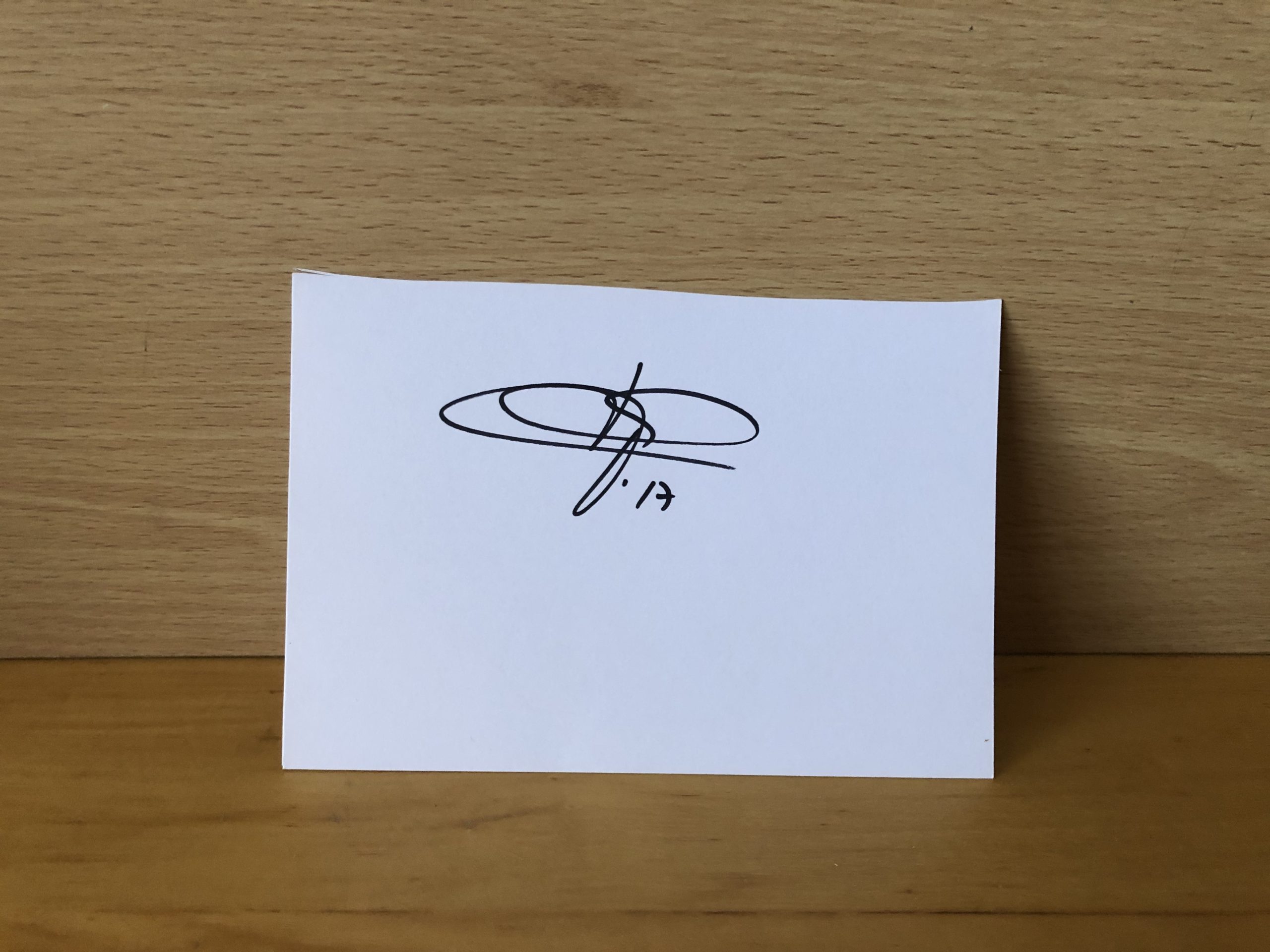 Corine Petit Signed White Card Corine Petit Signed White Card