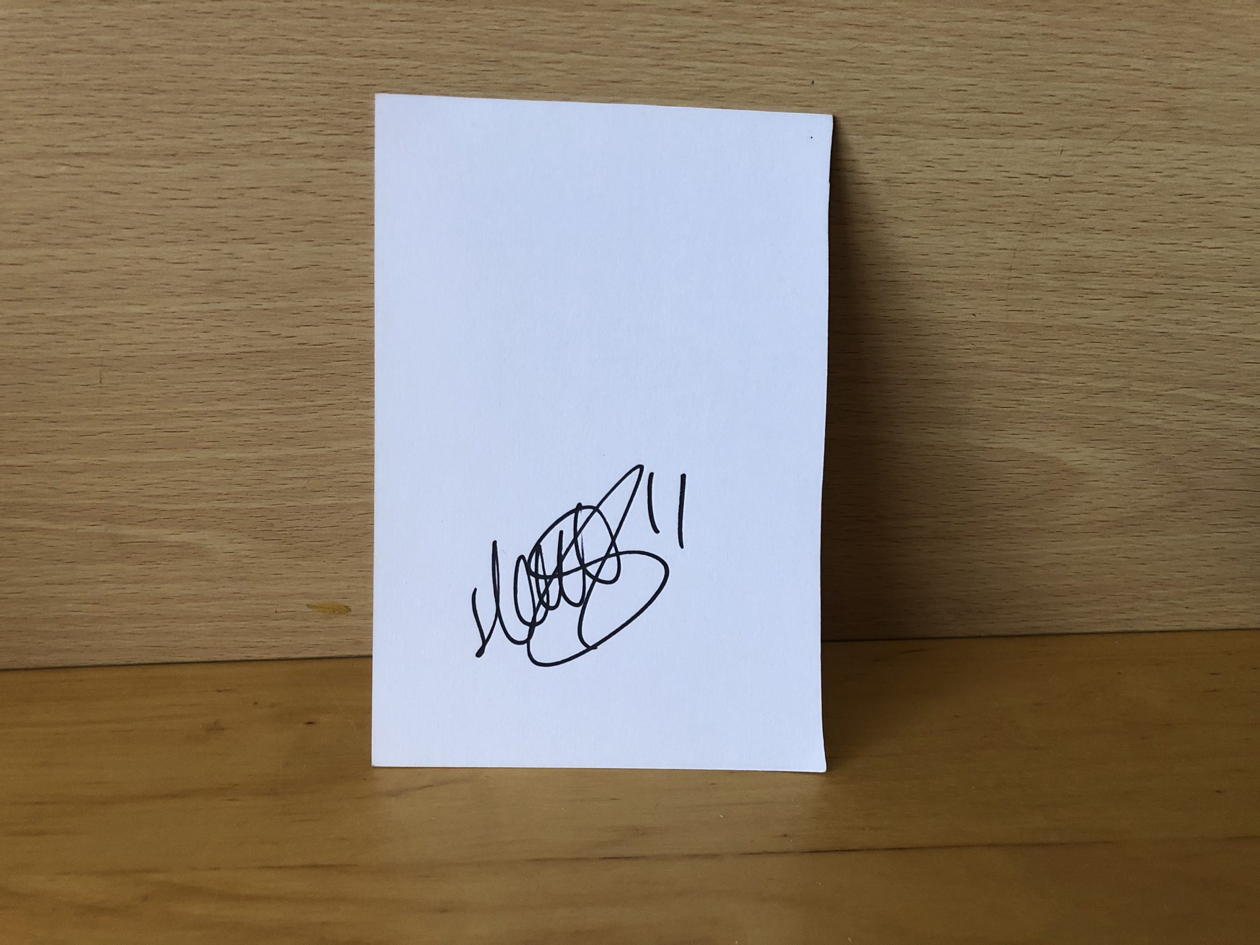 Kheira Hamraoui Signed White Card Kheira Hamraoui Signed White Card