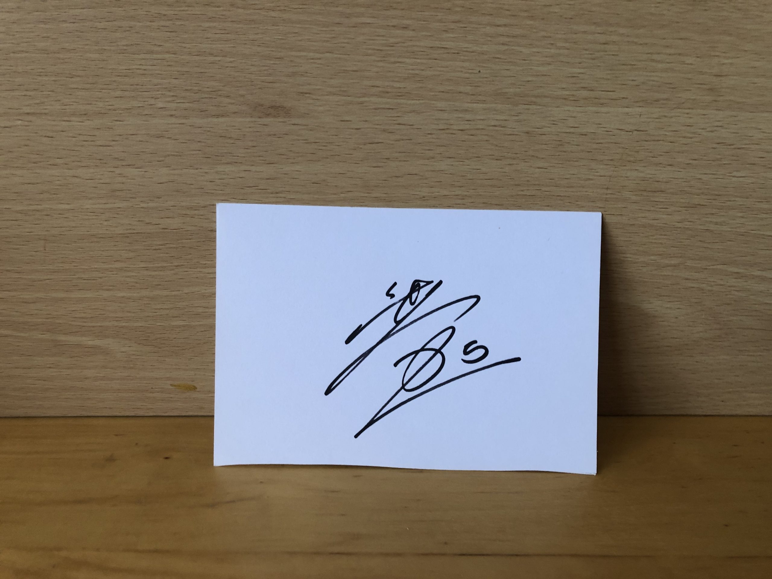 Amel Majri Signed White Card Amel Majri Signed White Card