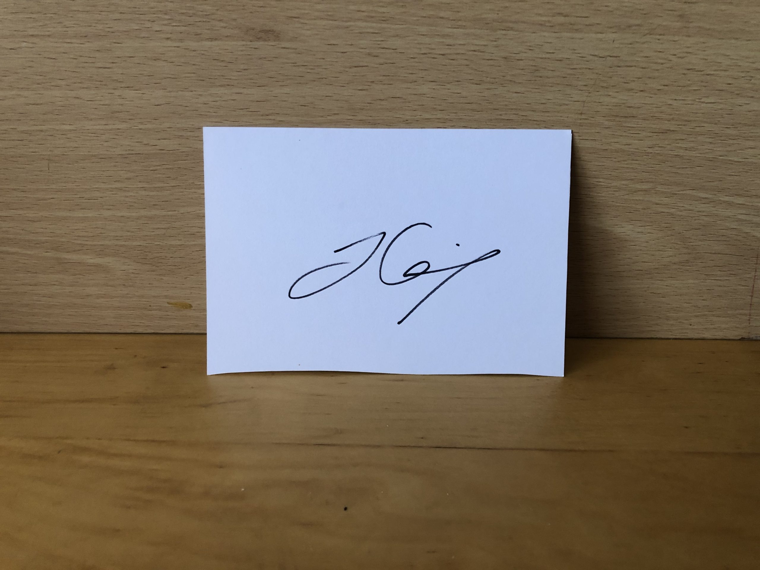 Josephine Henning Signed White Card Josephine Henning Signed White Card