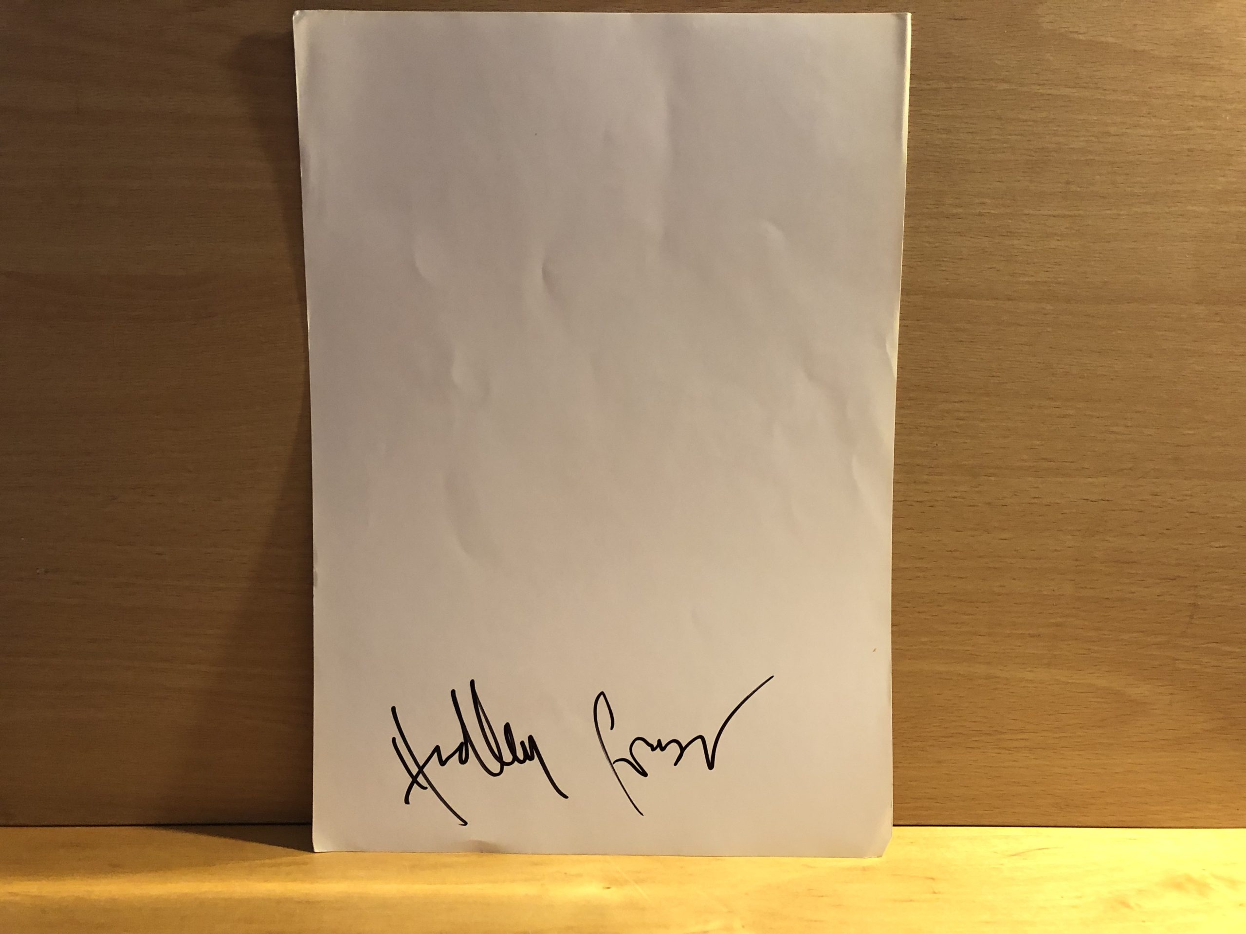 Unknown Signed White A5 Paper Unknown Signed White A5 Paper