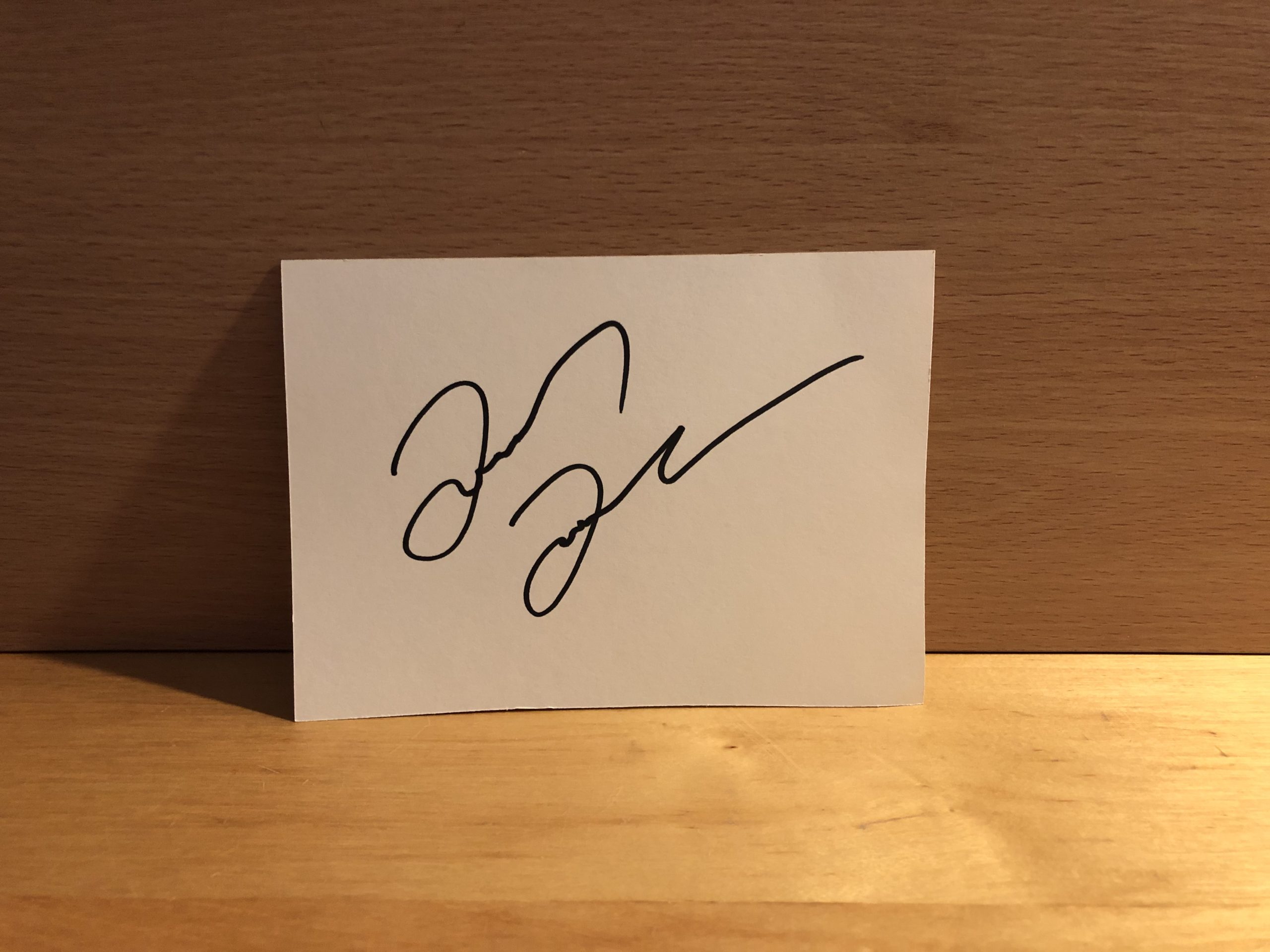 Bradley Cooper Signed White Card Bradley Cooper Signed White Card